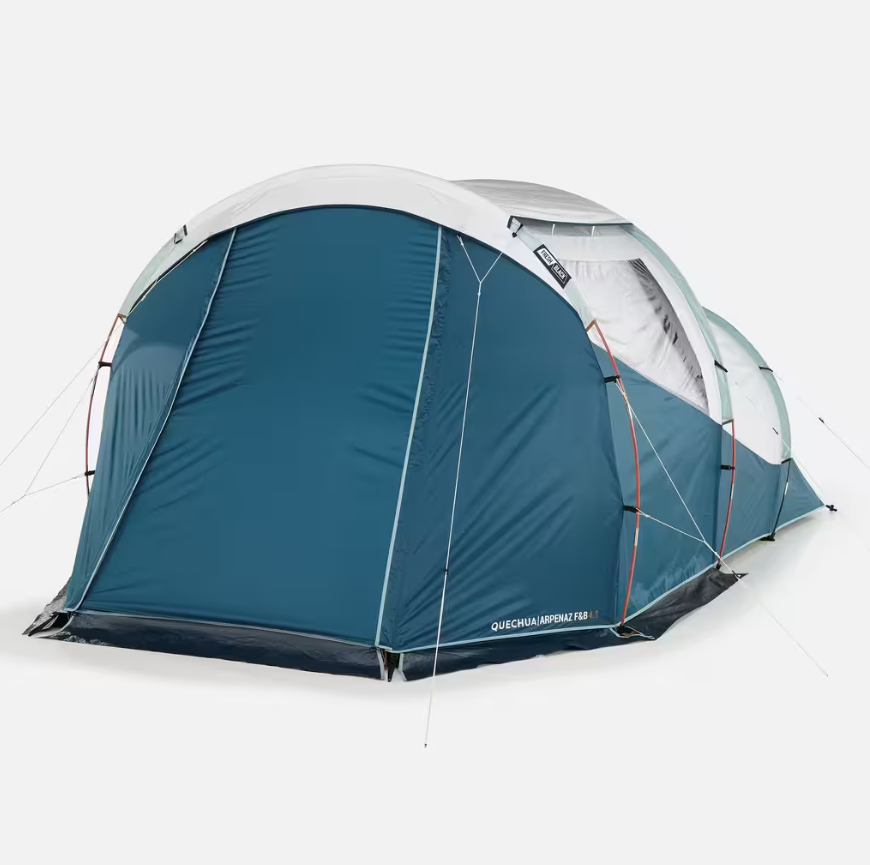 Camping Tent with Poles Arpenaz 4.1 F&B 4 Persons 1 Bedroom
