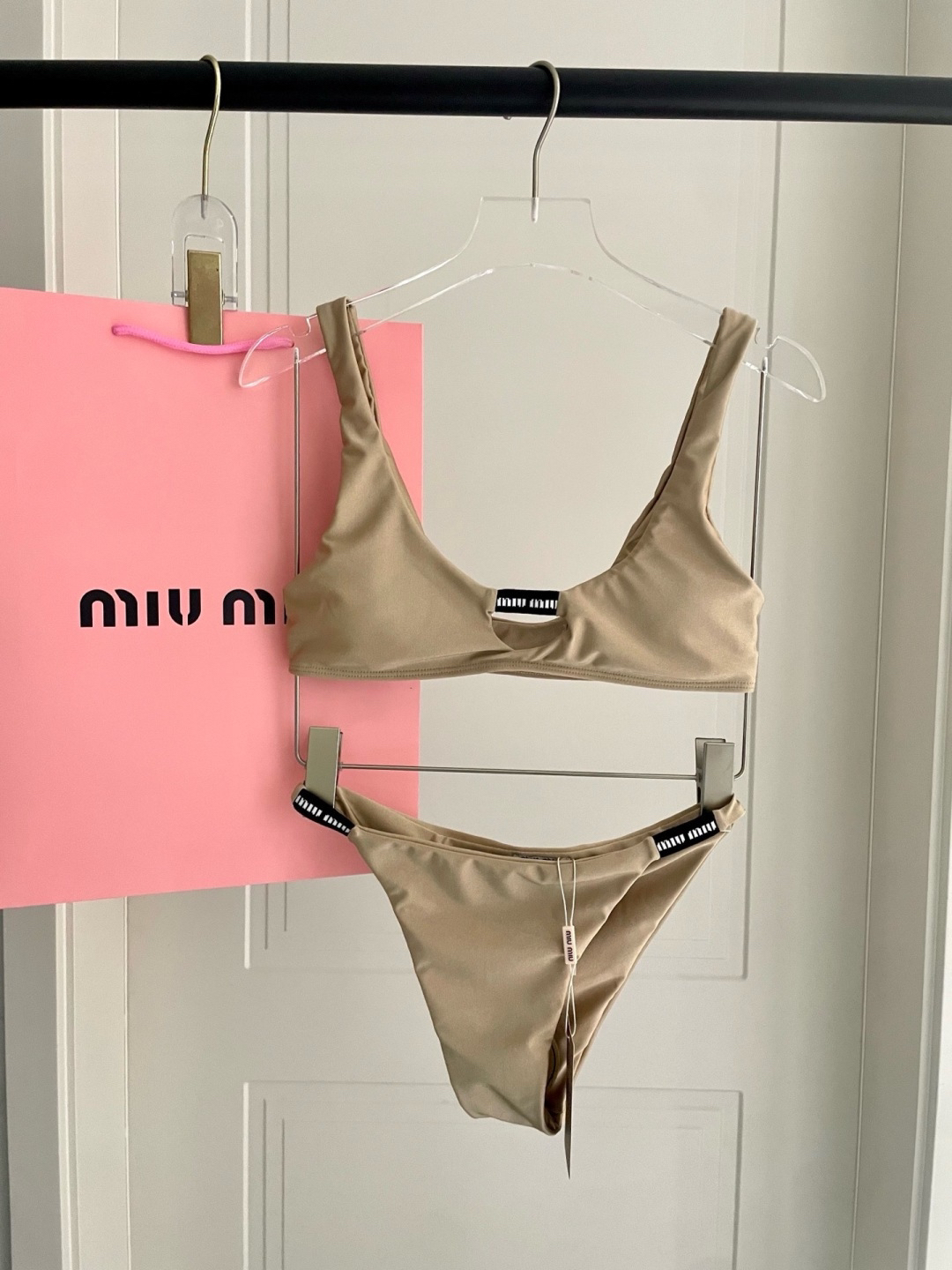 [TOP] Miu Miu Bikini Swimsuit - Khaki - 711 Luxury