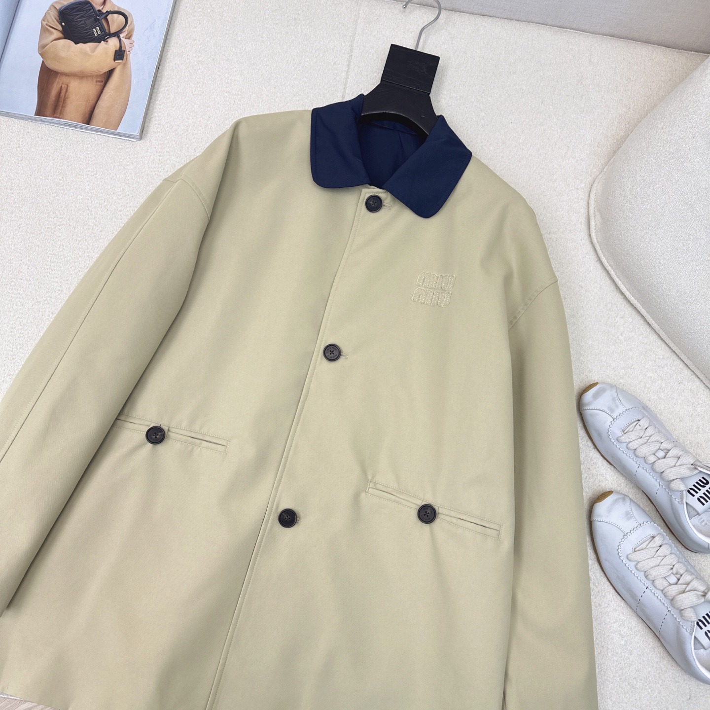 [TOP] Miu Miu Trench Coat - Khaki