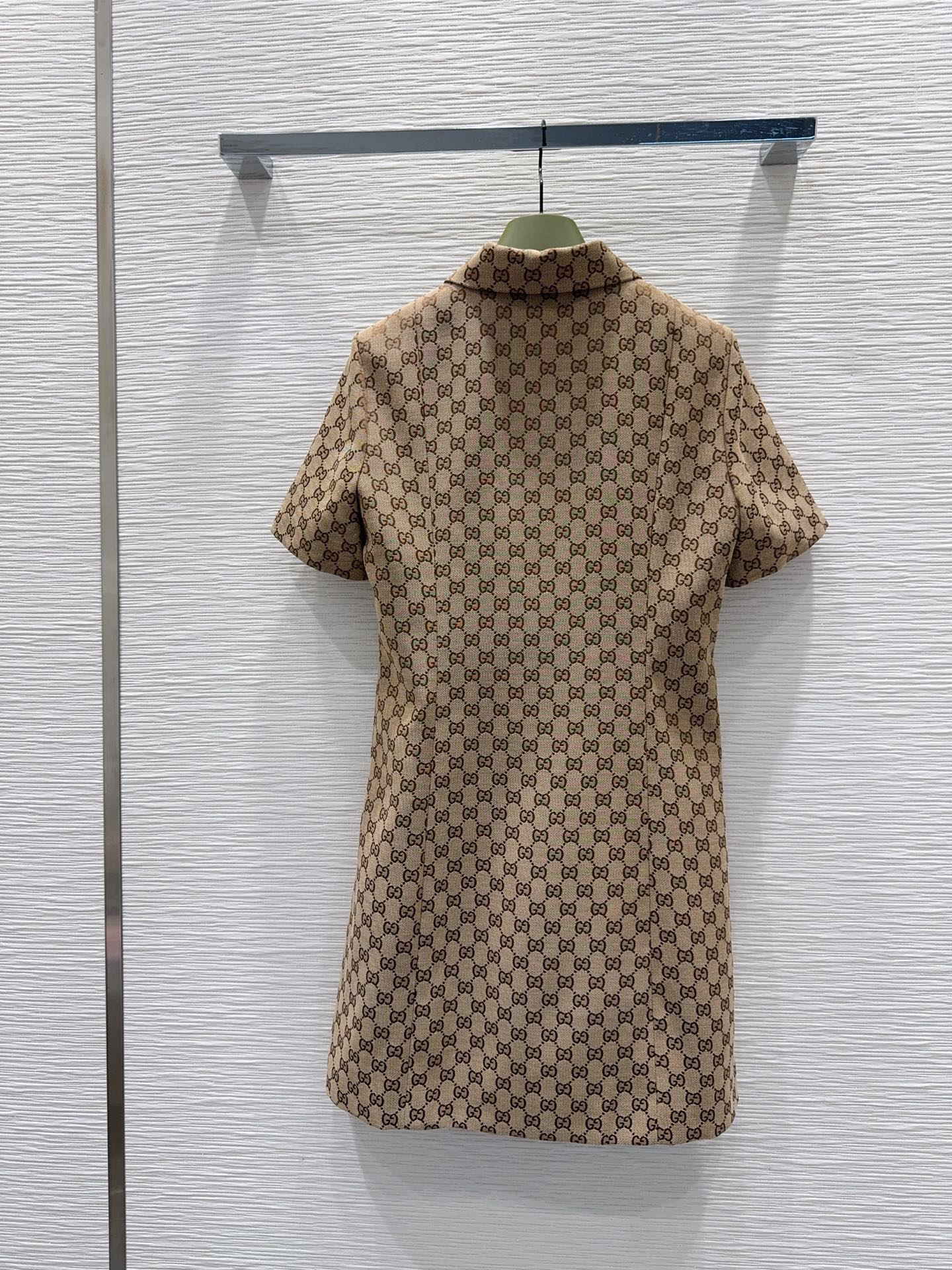 [TOP] GUCCI Jacquard Dress -Brown