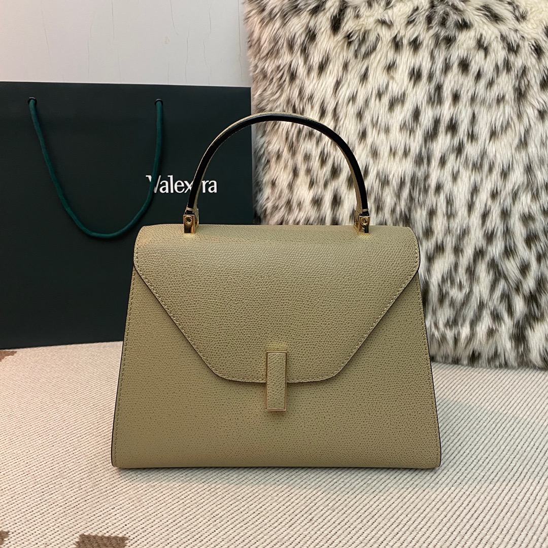 [TOP] VALEXTRA lside Bag 26x20x12cm - Elephant Gray - 711 Luxury