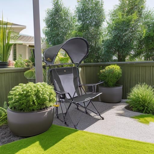 GCI Outdoor Outdoor Rocking Chair with Sun Shade Canopy