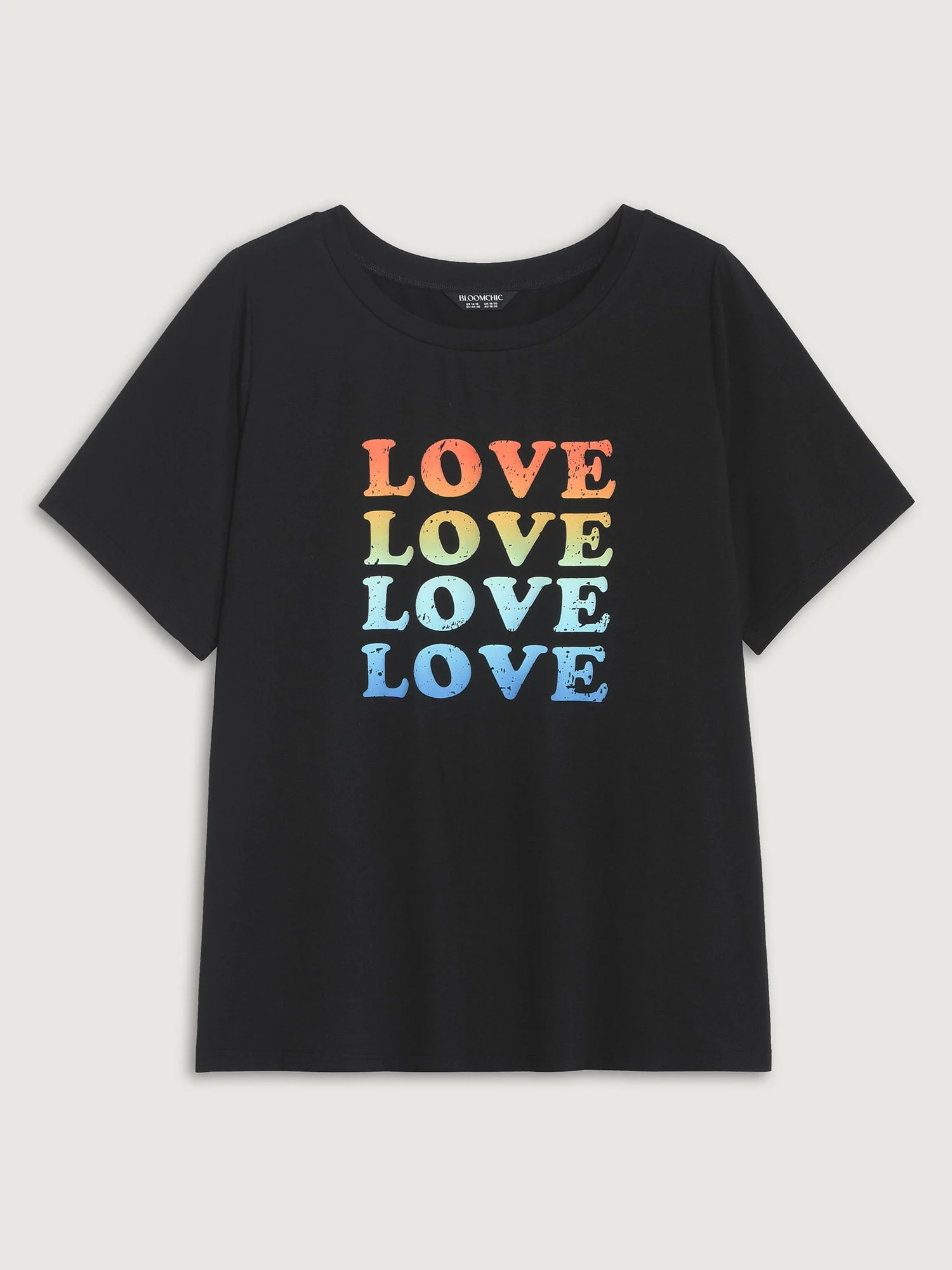 Supersoft Vibrant Love Print Stretchy Fit T-Shirt
