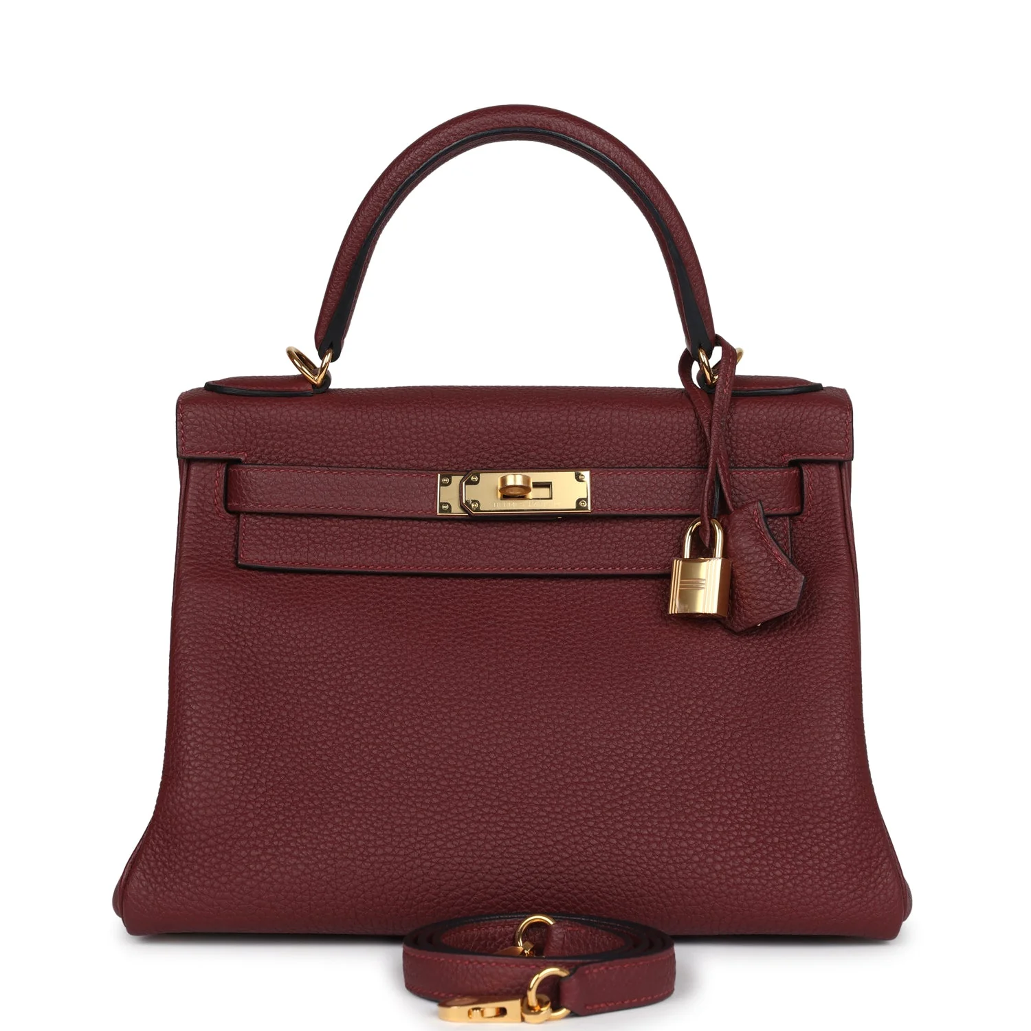 Hermes Kelly Retourne  Rouge H Togo Gold Hardware