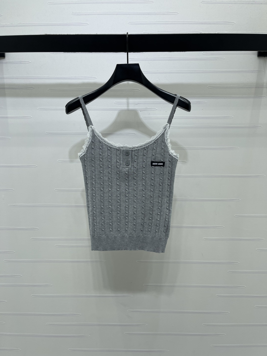[TOP] Miu Miu Knit Vest - Gray - 711 Luxury
