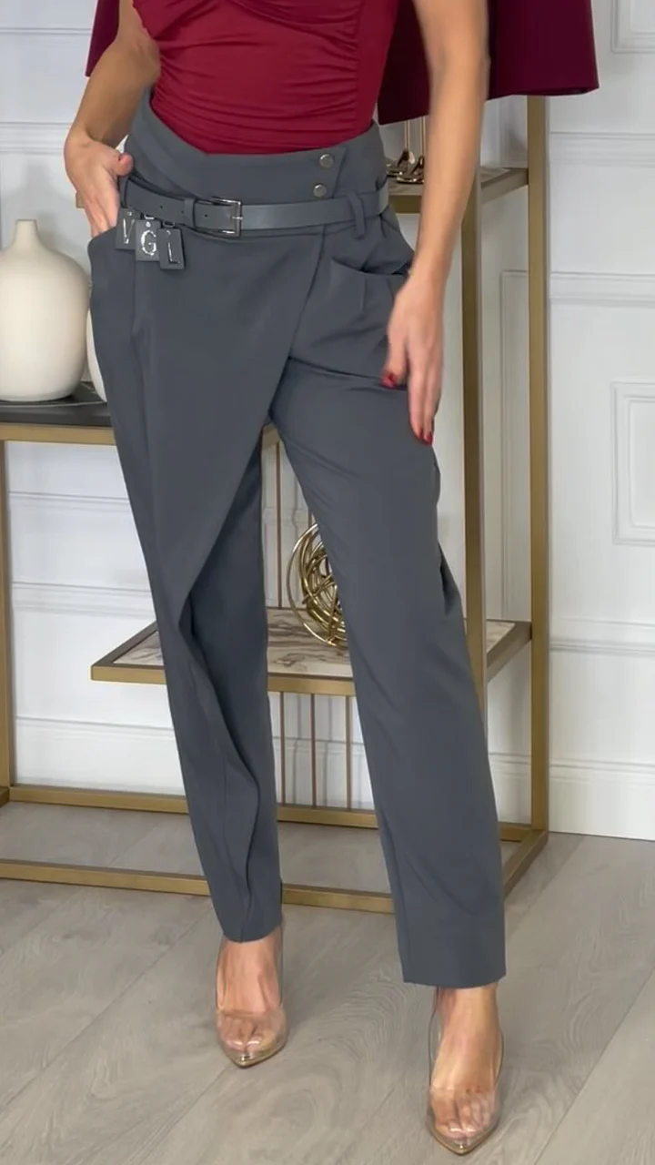 Women High Waist Casual Pants
