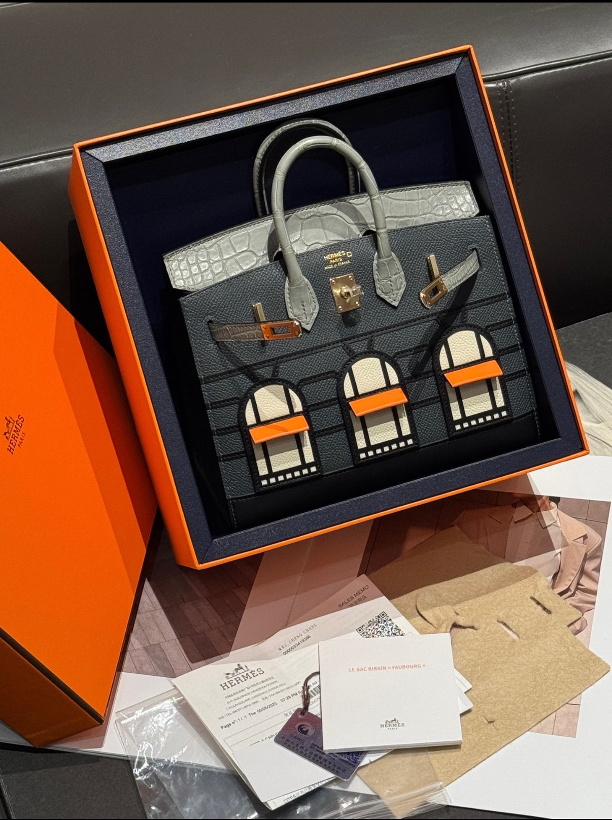 Advanced customization Birkin 25 crocodile skin
