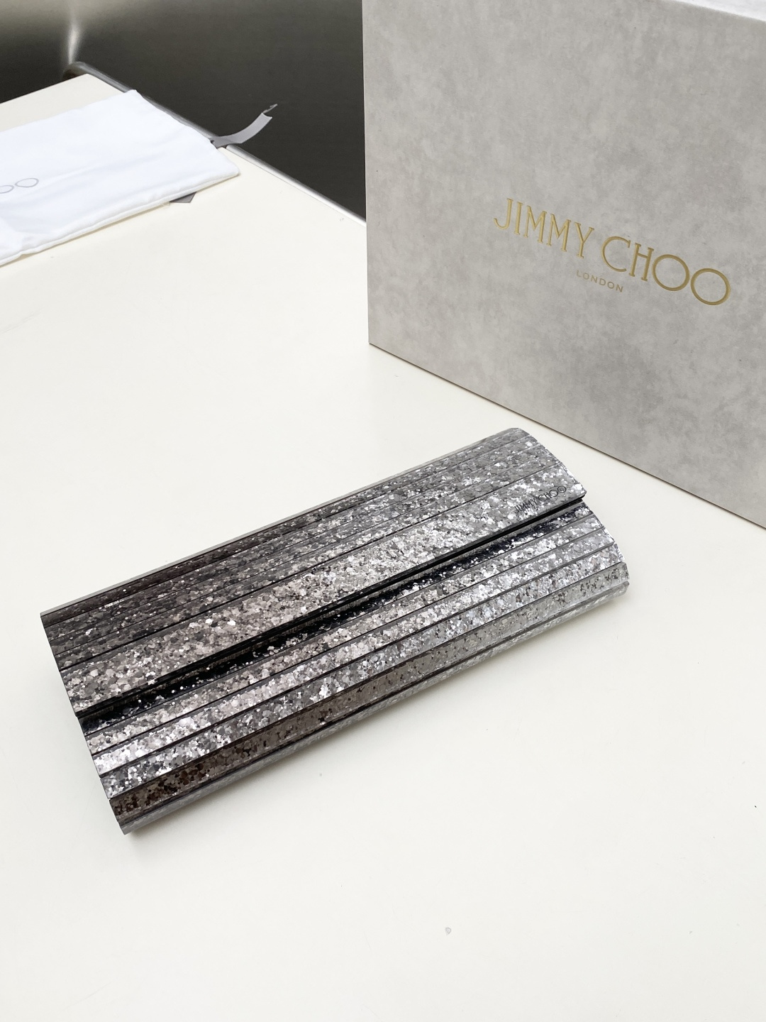 [TOP] JIMMY CHOO Sweetie Bag 24*10*5CM - Sliver - 711 Luxury
