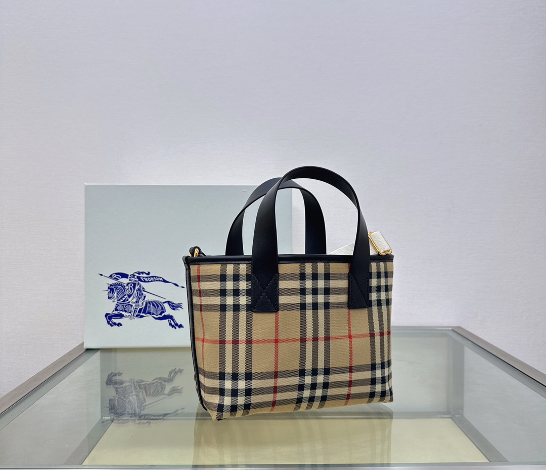 [TOP] BURBERRY Tote Bag 27x9.5x16.5cm - Khaki - 711 Luxury