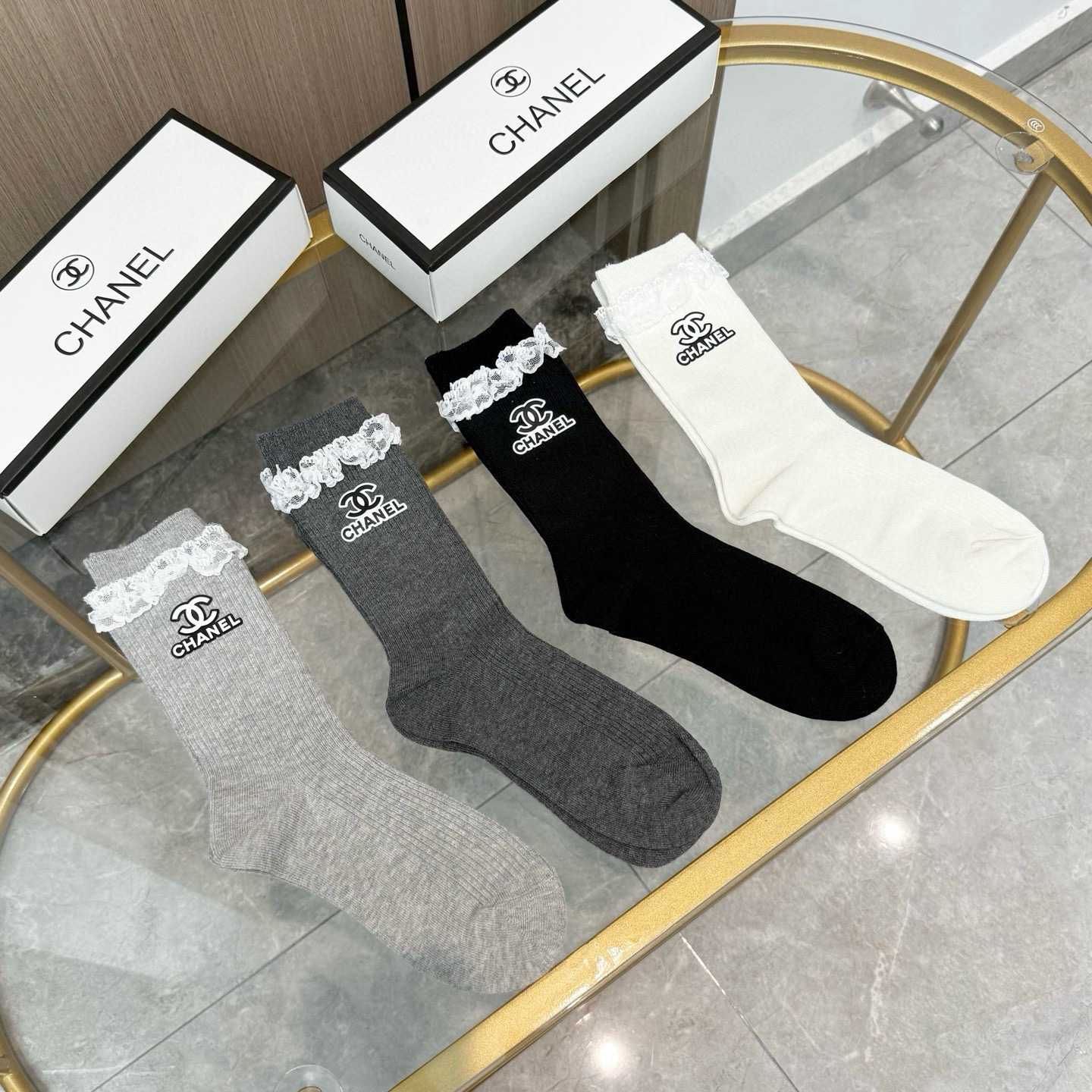 [TOP] CHANEL Socks - 4 Pieces as a Set - 711 Luxury