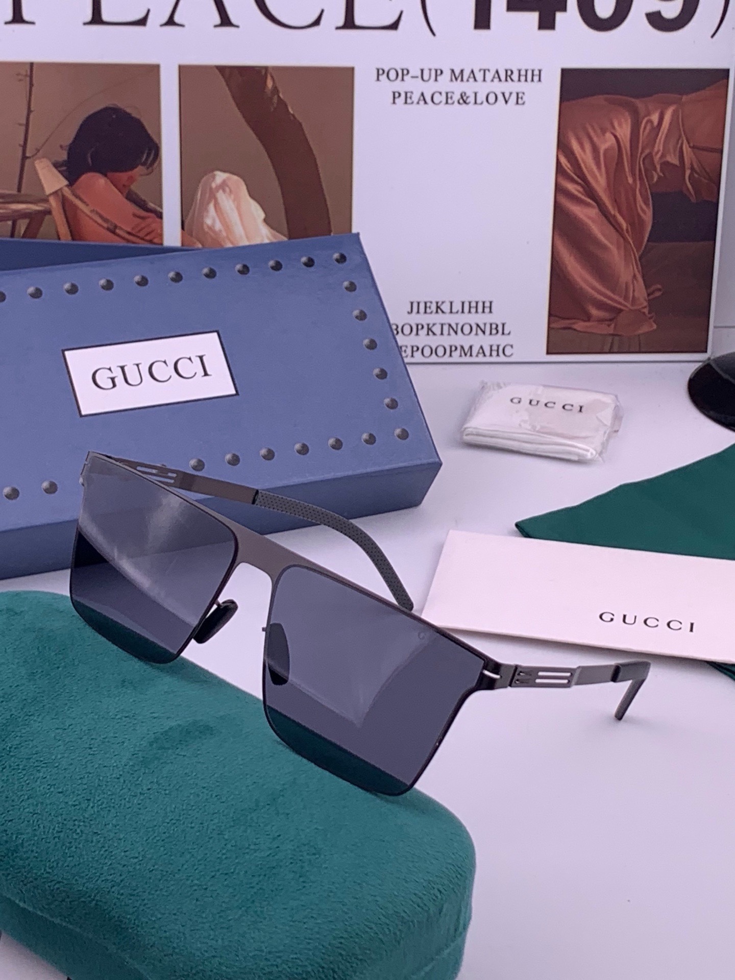 [TOP] Gucci Sunglasses - Grey - 711 Luxury
