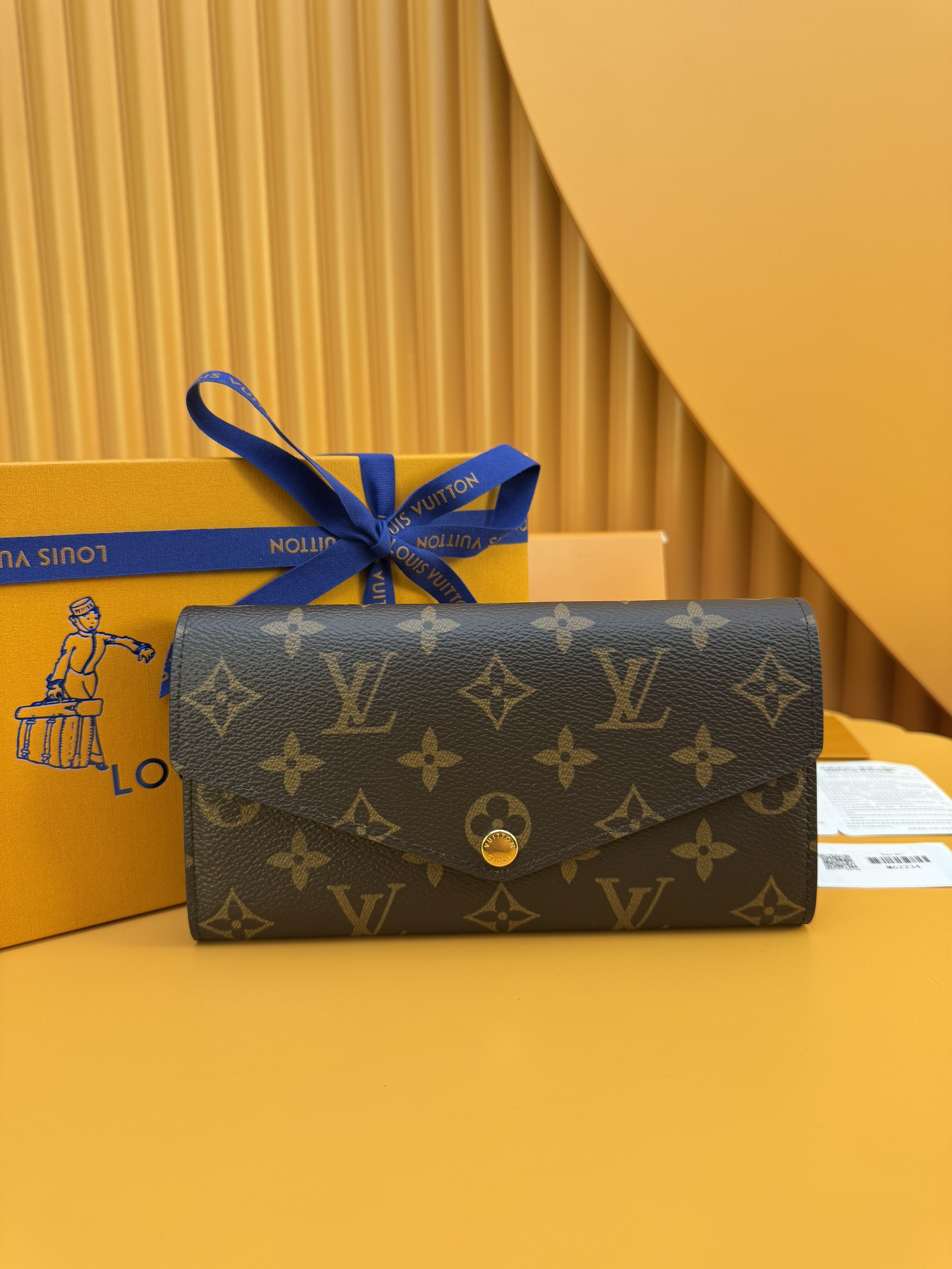 [TOP] Louis Vuitton LV Sarah Wallet Monogram 19.0x10.5x2.5cm - Brown - 711 Luxury