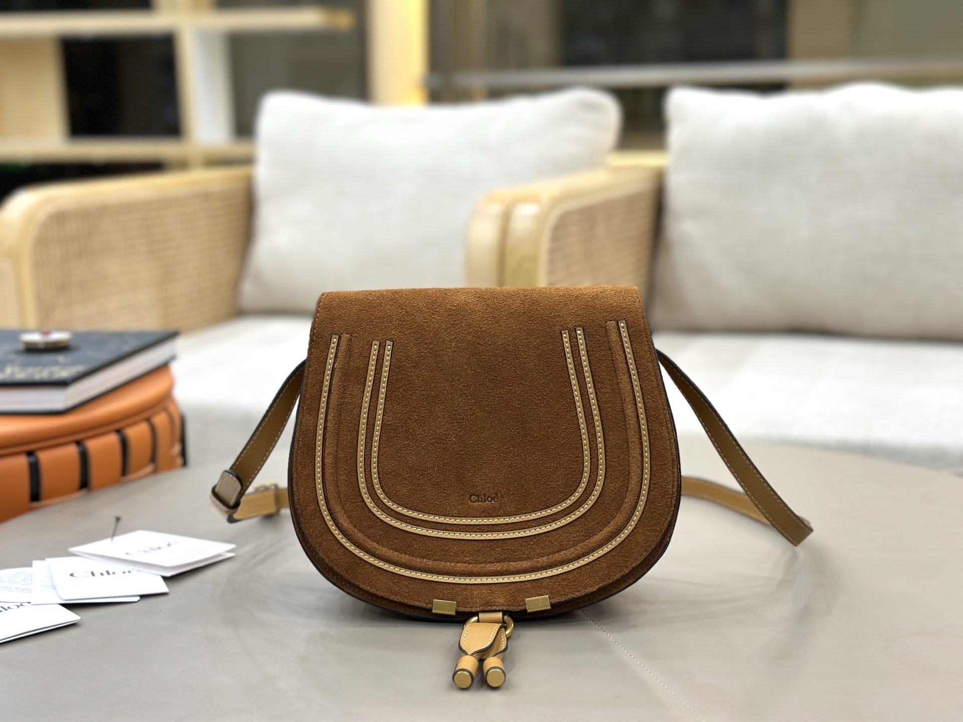 [TOP] Chloe Marcie Medium Bag 24*20*10cm- Brown - 711 Luxury