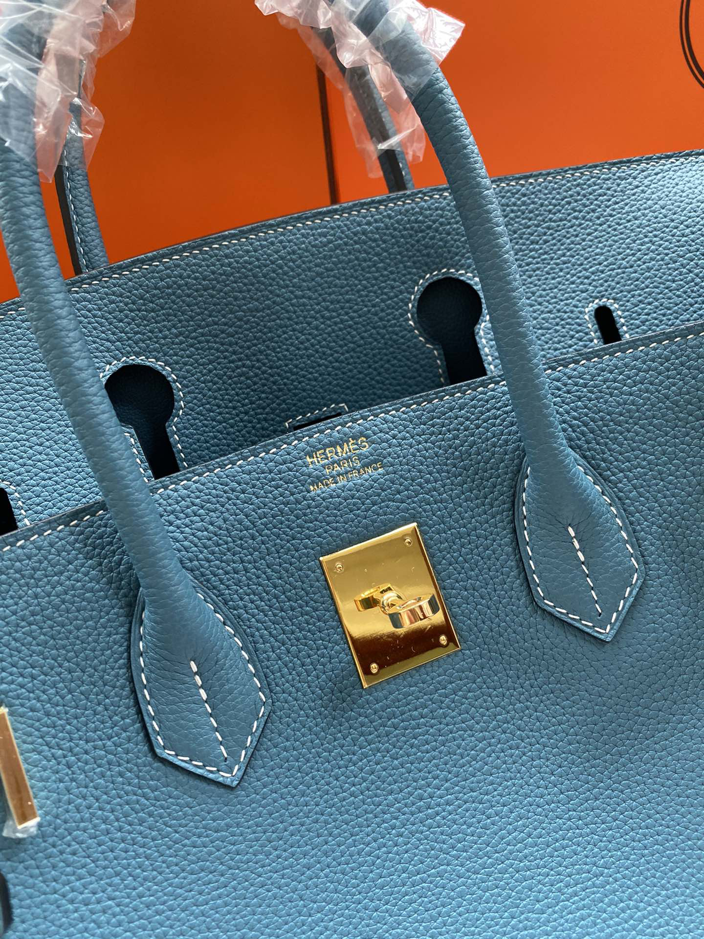 [TOP] HERMES Birkin Togo Leather 35cm - Bleu Jean & GHW