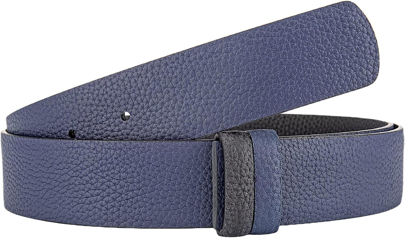 Vatee's Men’s Genuine Leather Reversible Blets Without Buckle Replacement Belt Strap 1.34 (34mm) Wide