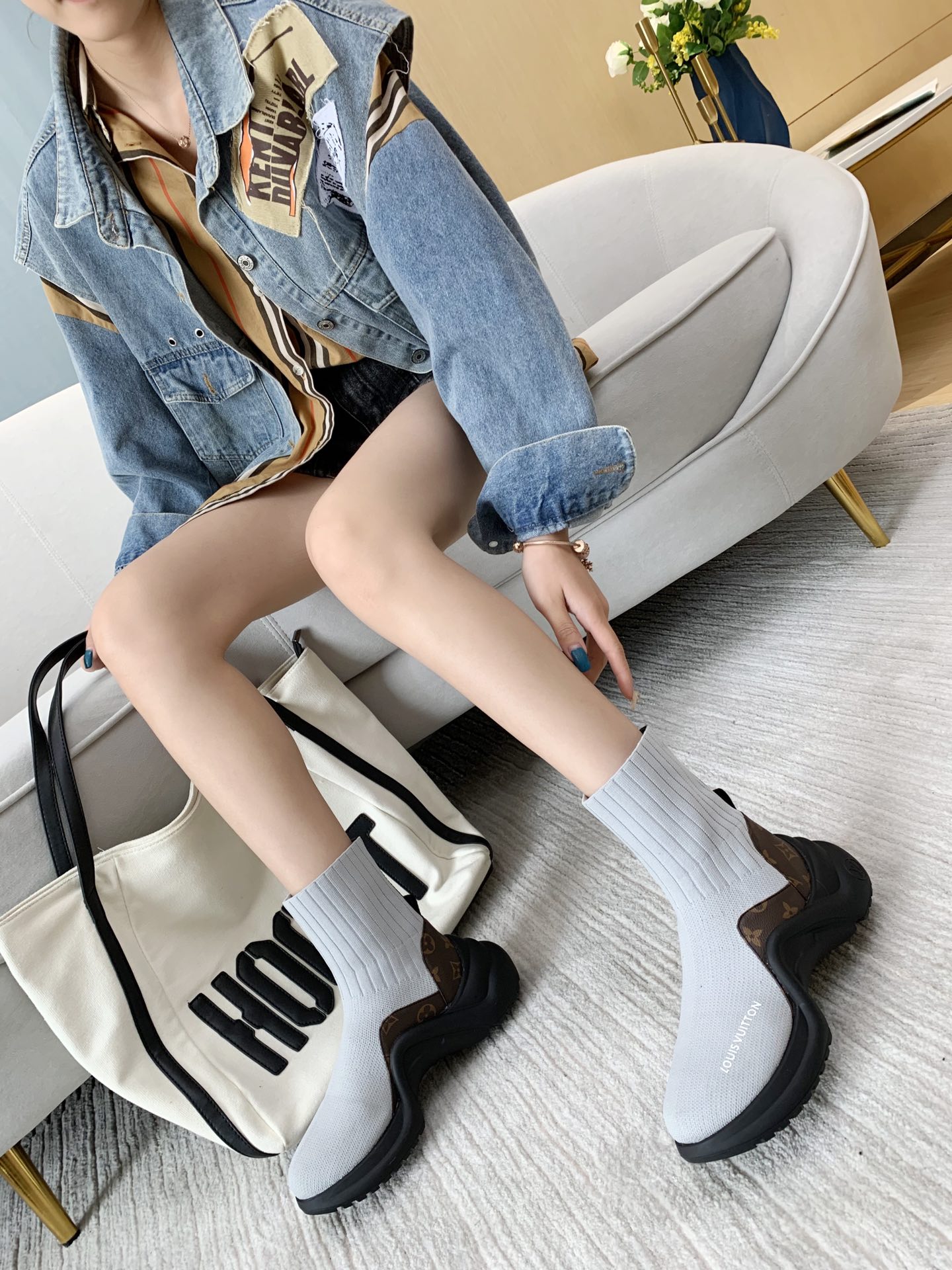 [TOP] Louis Vuitton LV Boots - Grey - 711 Luxury