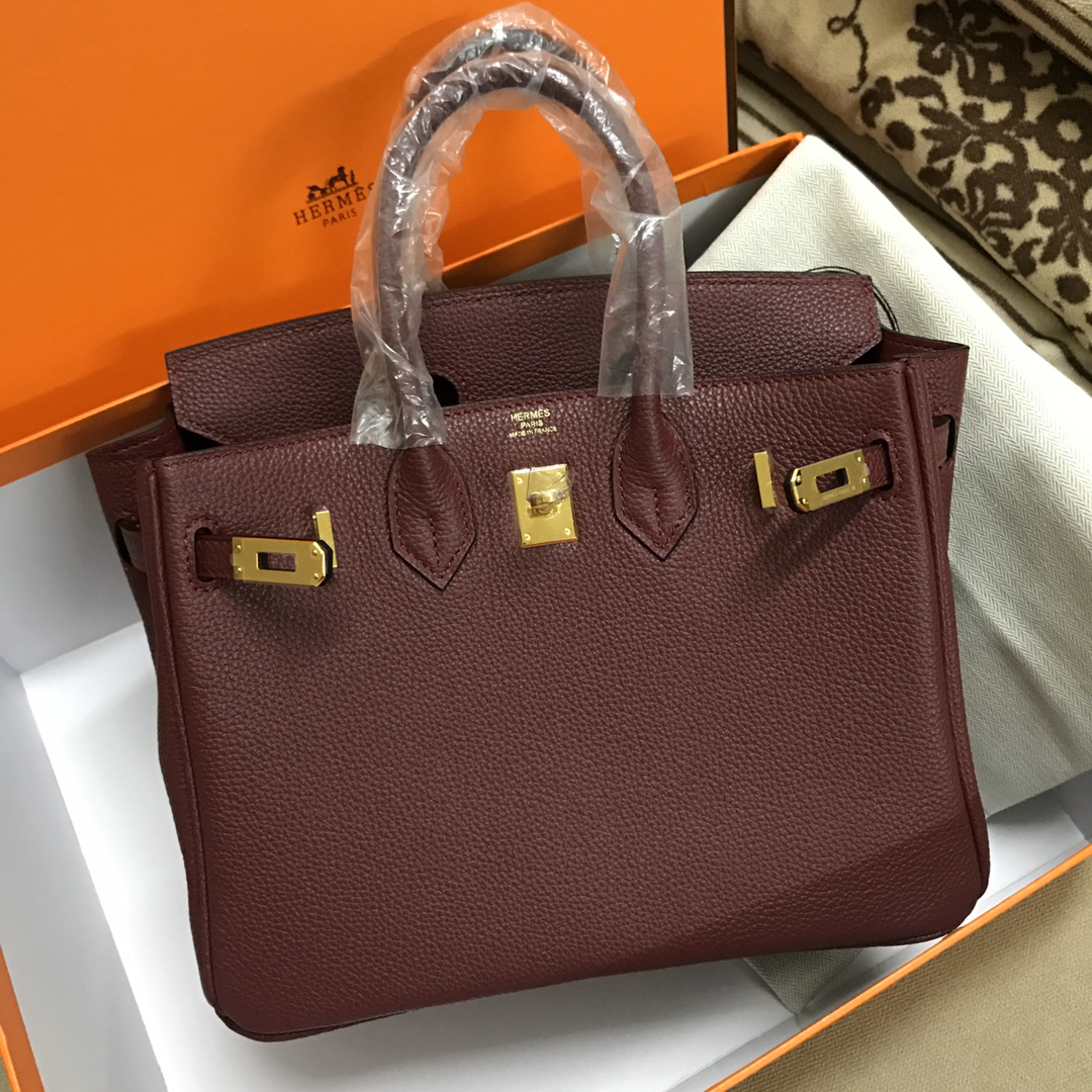 [TOP] HERMES Birkin Togo Leather 25cm - Rouge H & GHW - 711 Luxury