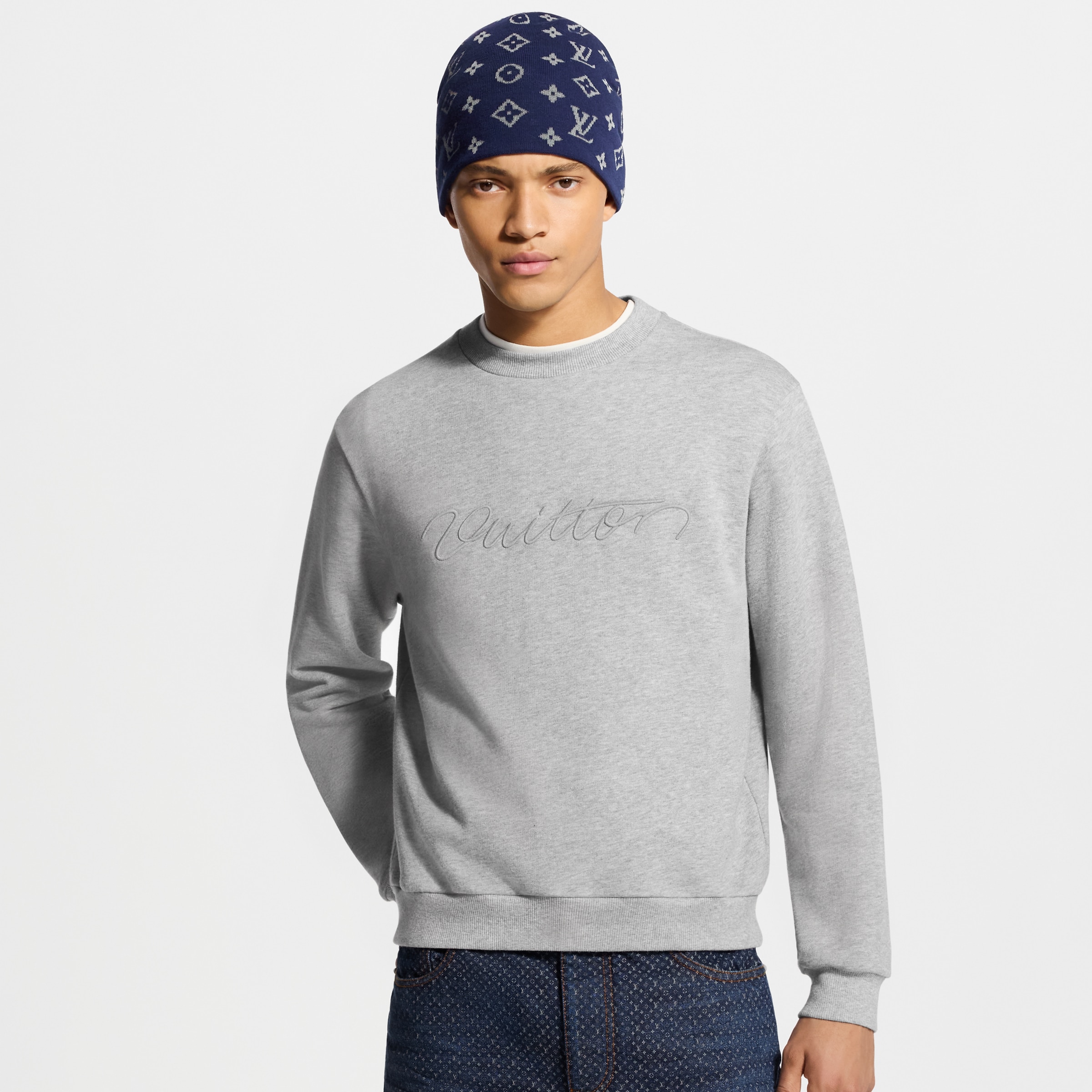 Louis Vuitton Clothing LOUIS VUITTON Reflective Signature Sweatshirt #389779 View 2 | Nigo Office