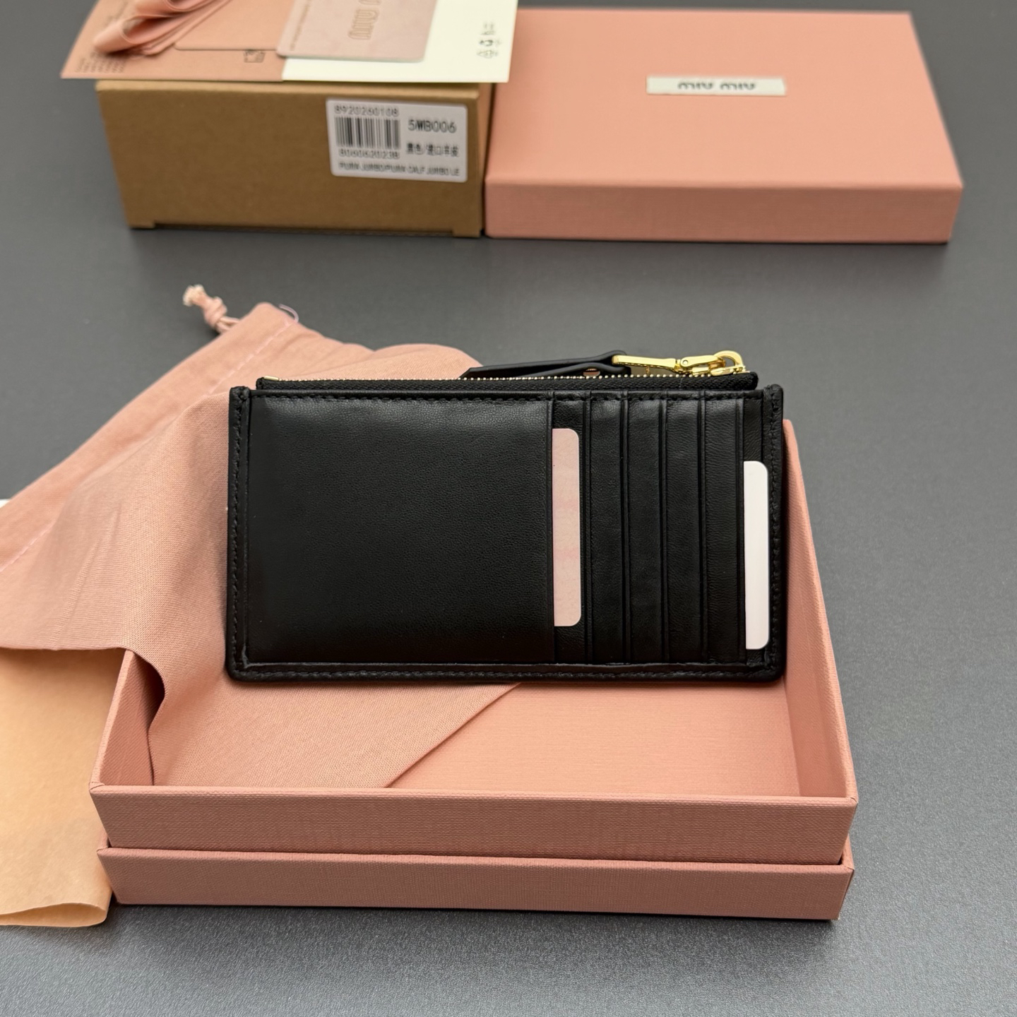 [TOP] Miu Miu  Wallet 15 x 8 cm - Black
