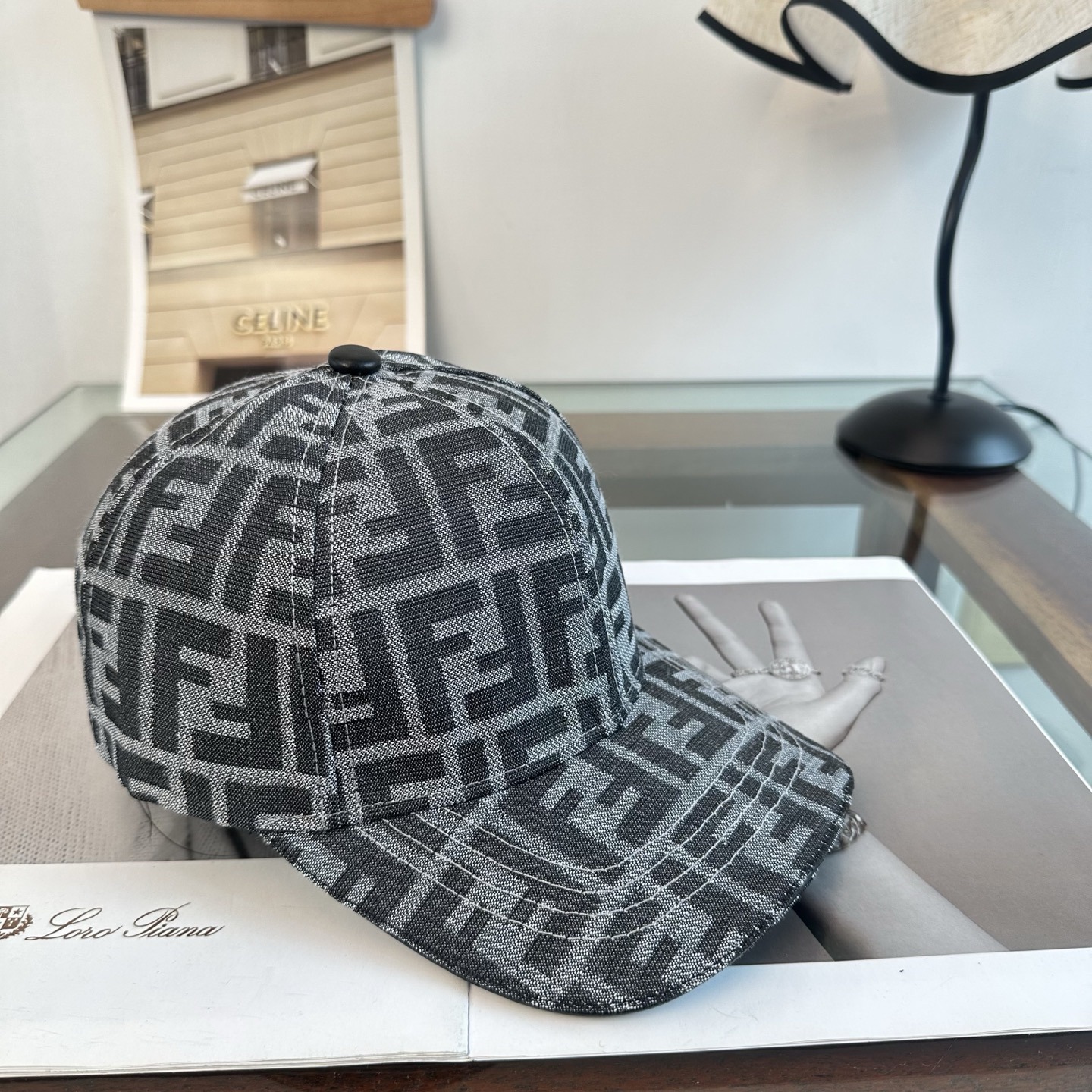 [TOP] FENDI Baseball Hat - Grey - 711 Luxury