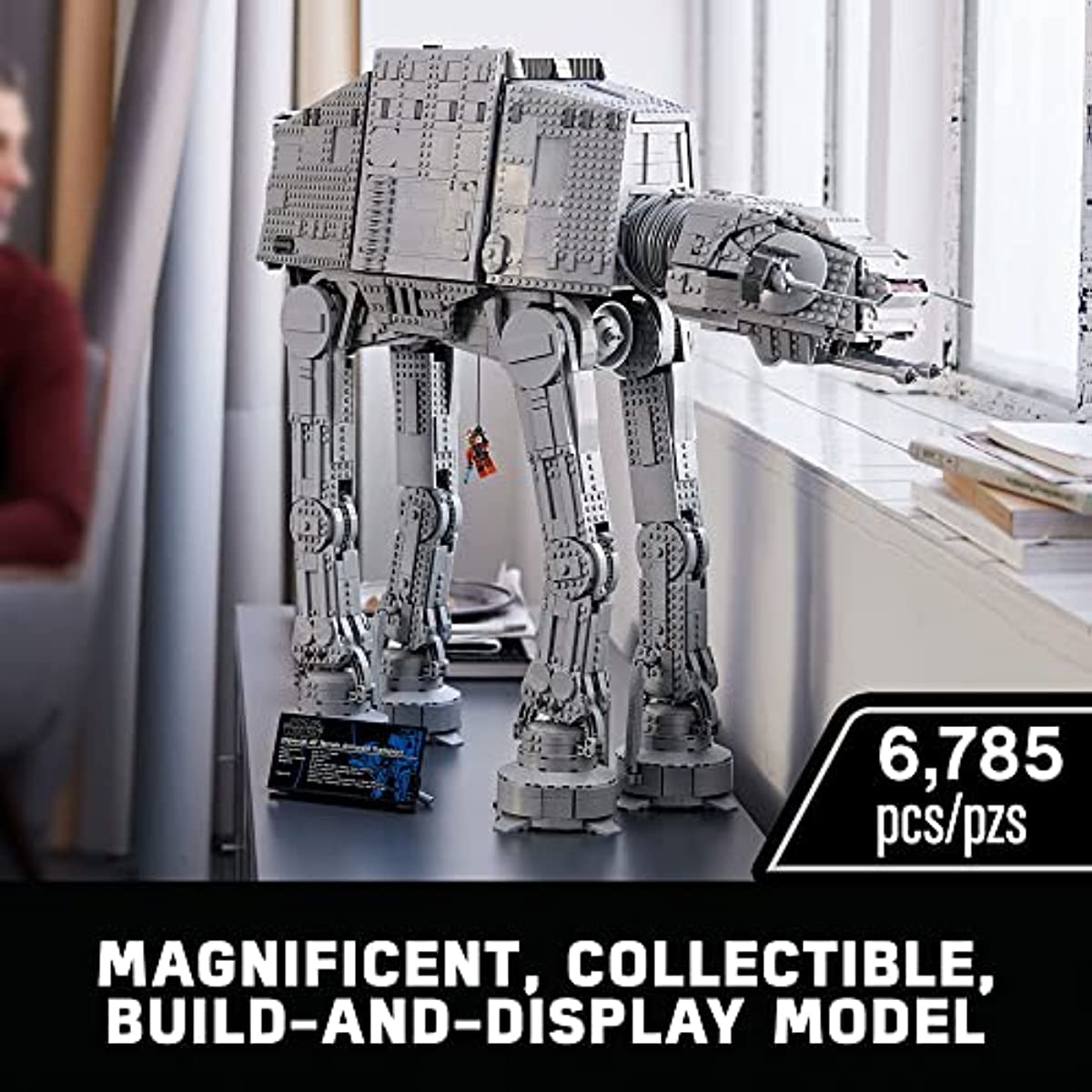 LEGO Star Wars at-at Walker 75313 Buildable Model, Collectible Set for Adults, Ultimate Build and Display Set, 9 Minifigures Including General Veers, Luke Skywalker, Snowtroopers and at-at Drivers