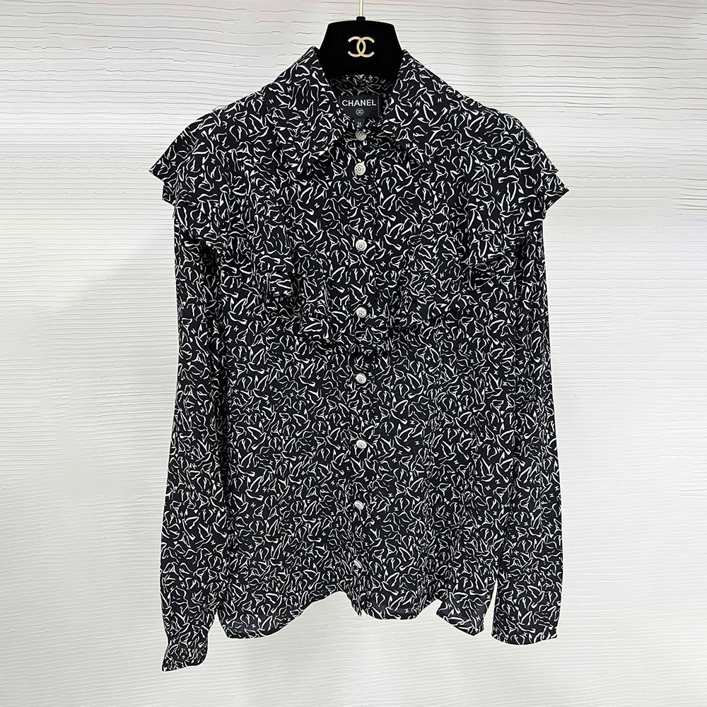 Chanel Silk Peace Dove Shirt #378959
