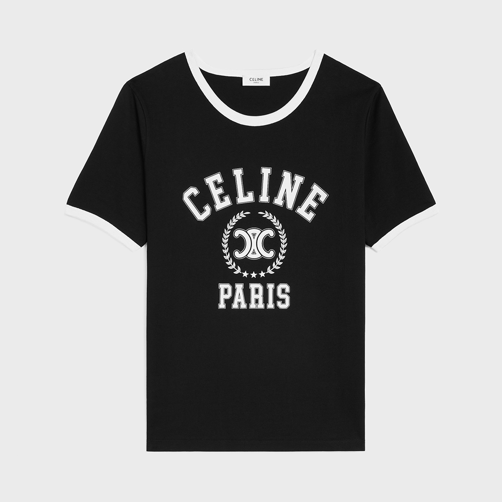CELINE 70S CELINE T-SHIRT IN COTTON JERSEY#388195