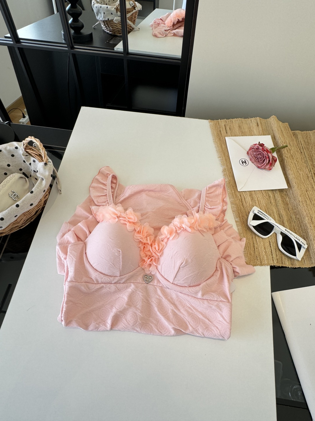 [TOP] CHANEL One-Piece Swimsuit - Pink