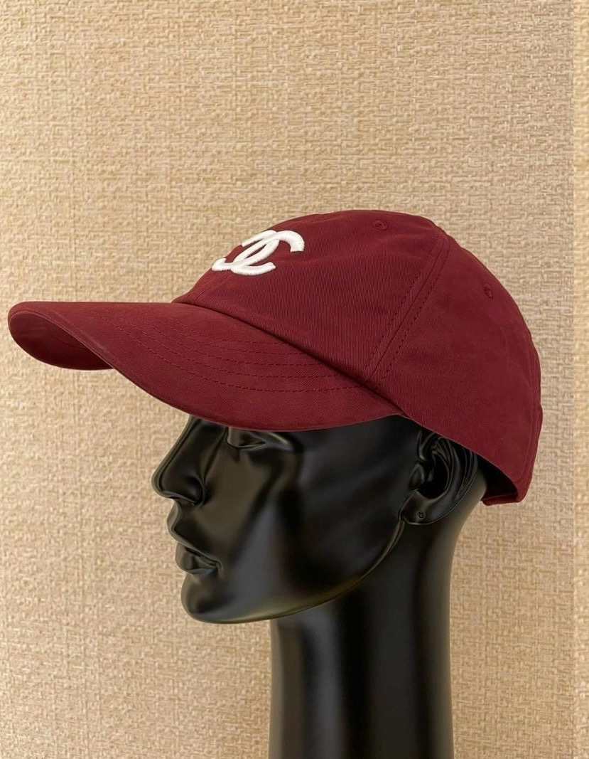 Chanel red Hat Chanel CC Embroidered Baseball Cap Red #388157 View 2 | Nigo Office