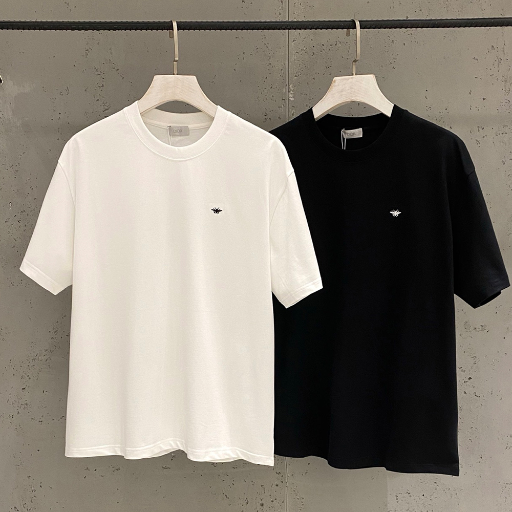 DIOR Printed Logo Ripped Short-sleeved T-shirt