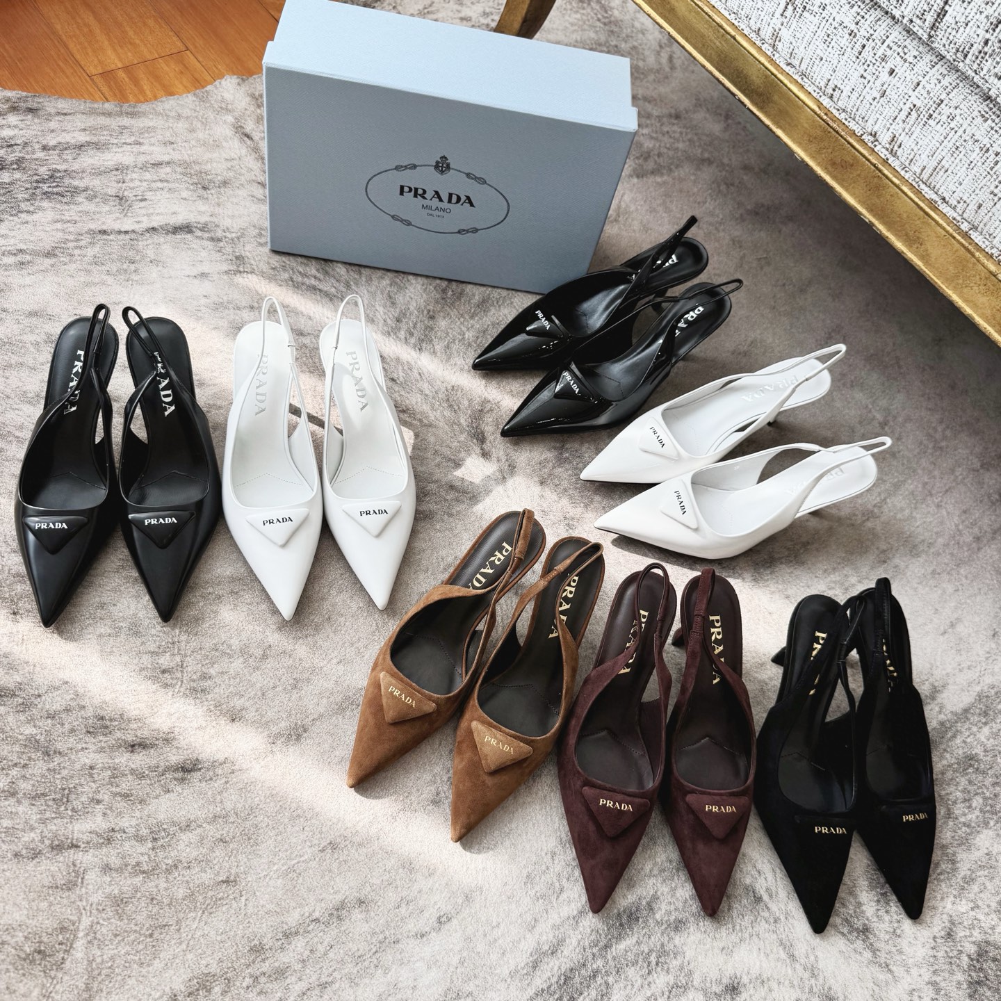 Prada Shoes PRADA Suede Leather Slingback Pumps#388476 | Nigo Office