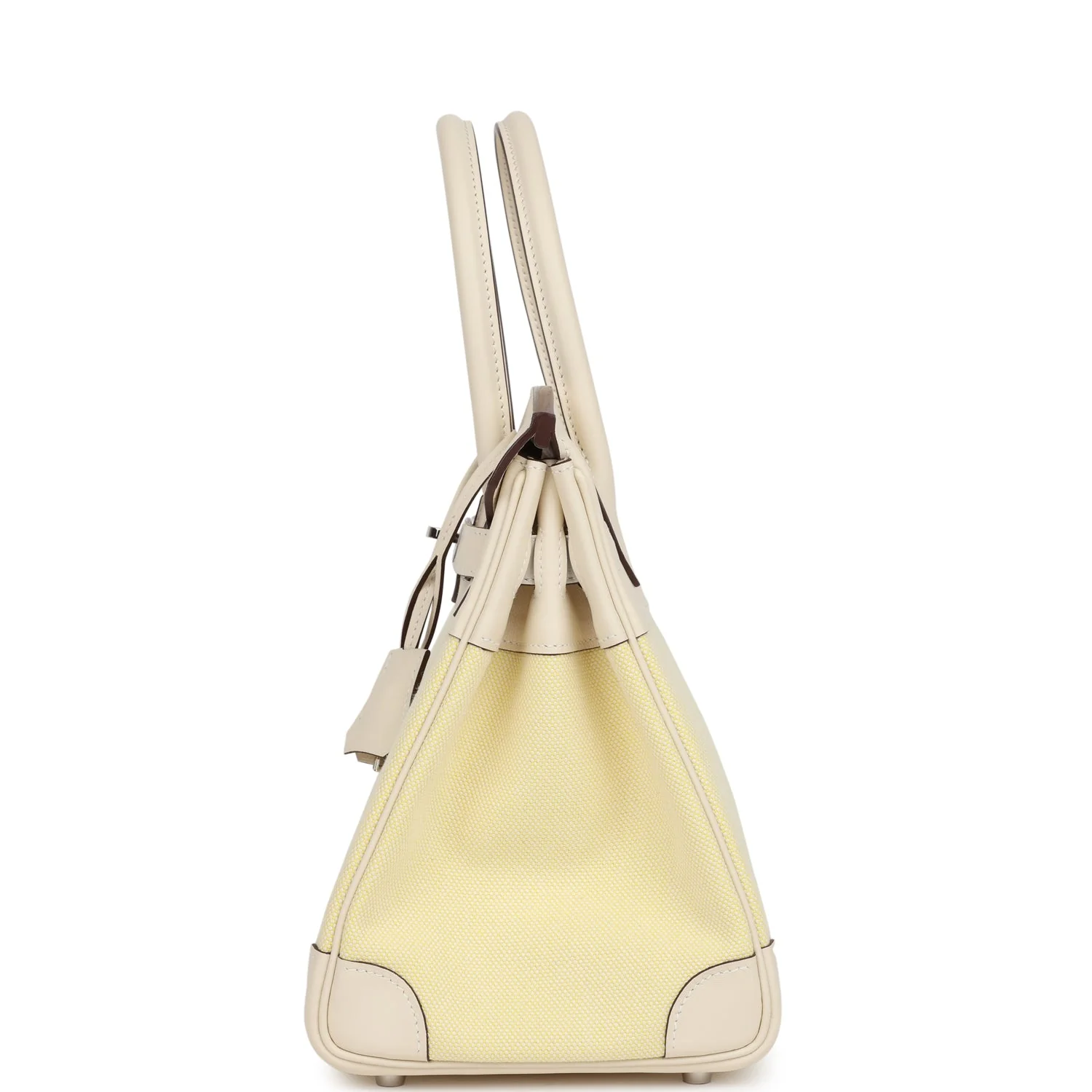 Hermes BirkinNata Swift and Jaune Poussin Toile H Canvas Palladium Hardware