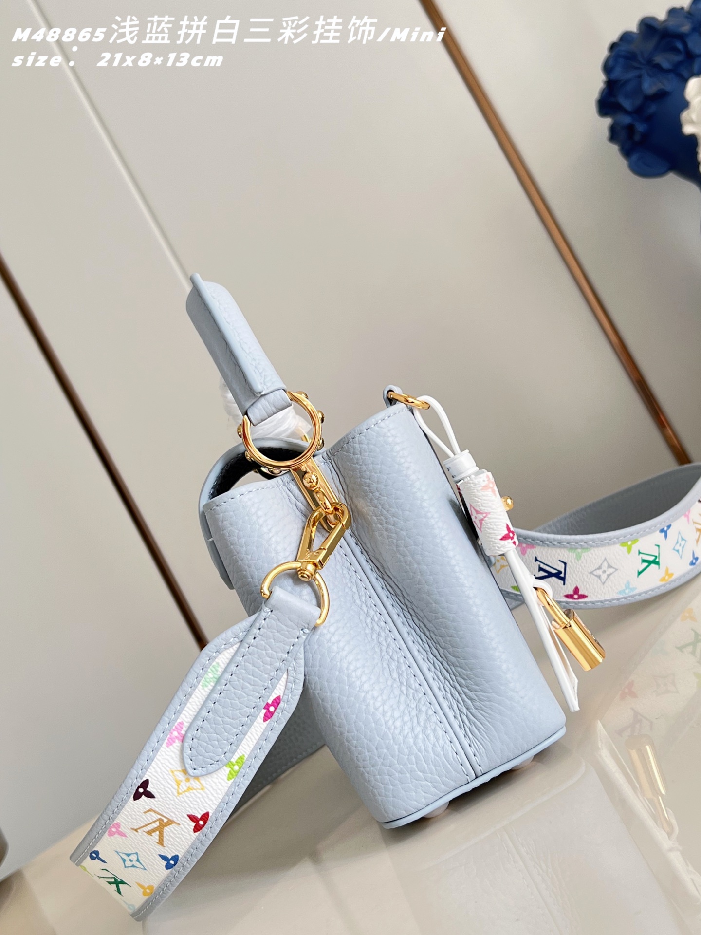 [TOP] Louis Vuitton LV Capucines Bag 21cm/27cm - Light Blue