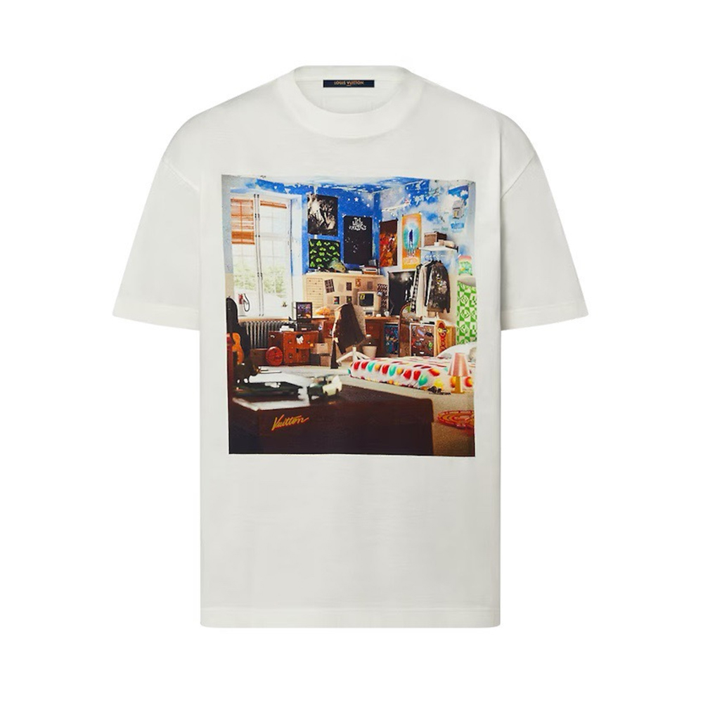 Louis Vuitton white Clothing Louis Vuitton Printed Cotton T-shirt Milky White #380393 | Nigo Office