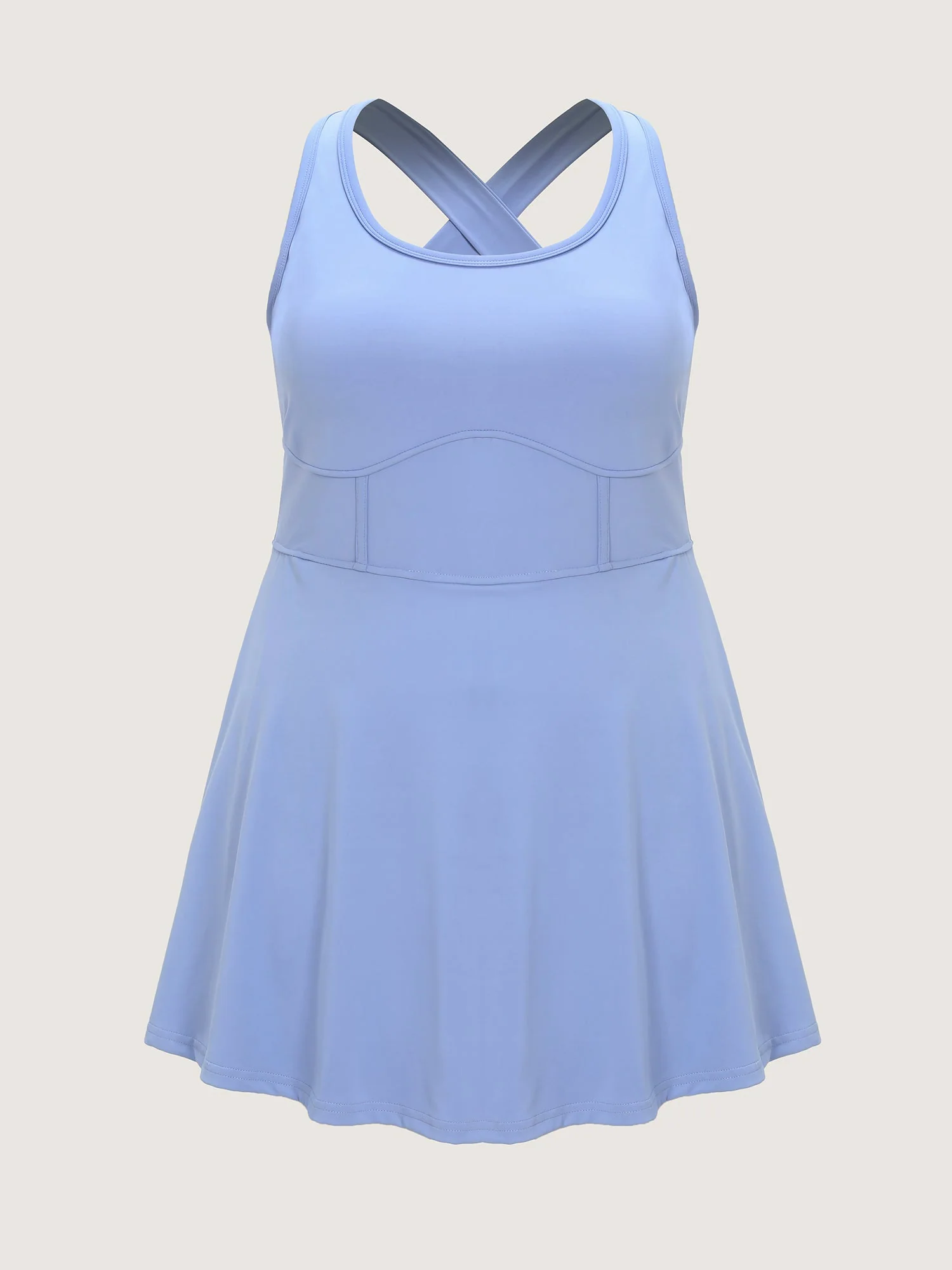 Stretchy Sculpted Fit And Flare Pocket Mini Dress
