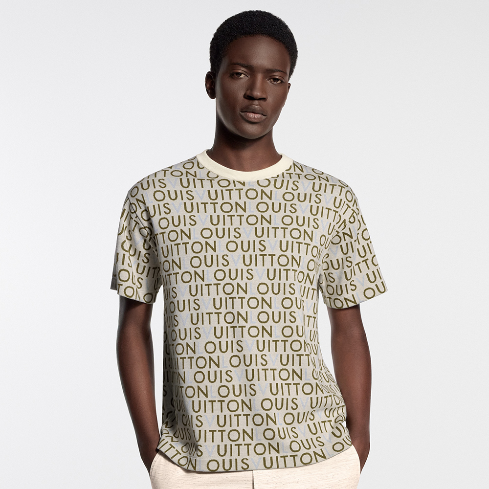 Louis Vuitton Accessory LOUIS VUITTON Jacquard Signature Short-Sleeved Crewneck | Nigo Office