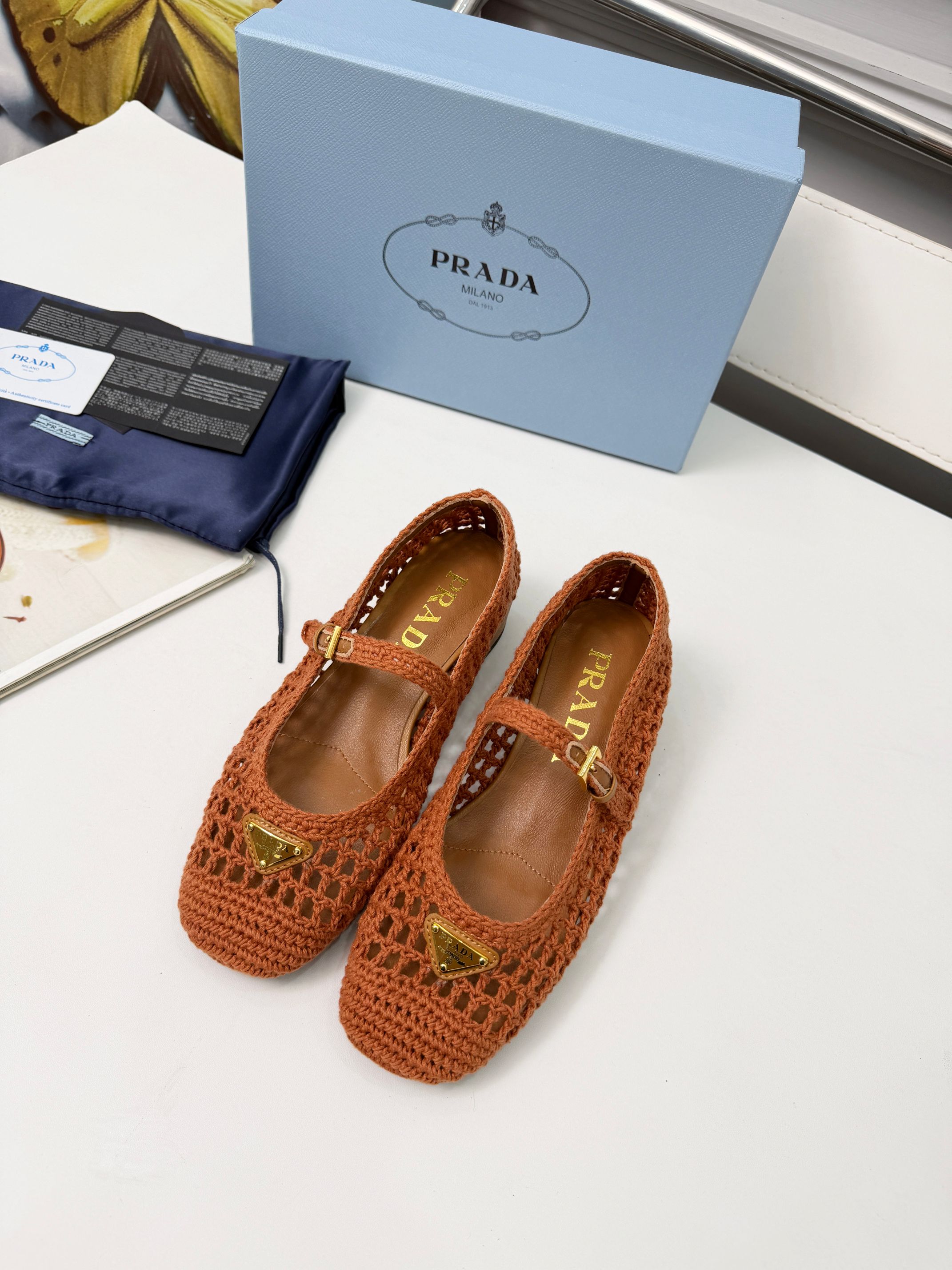 [TOP] PRADA 5cm Mid Heel Pumps - Brown - 711 Luxury