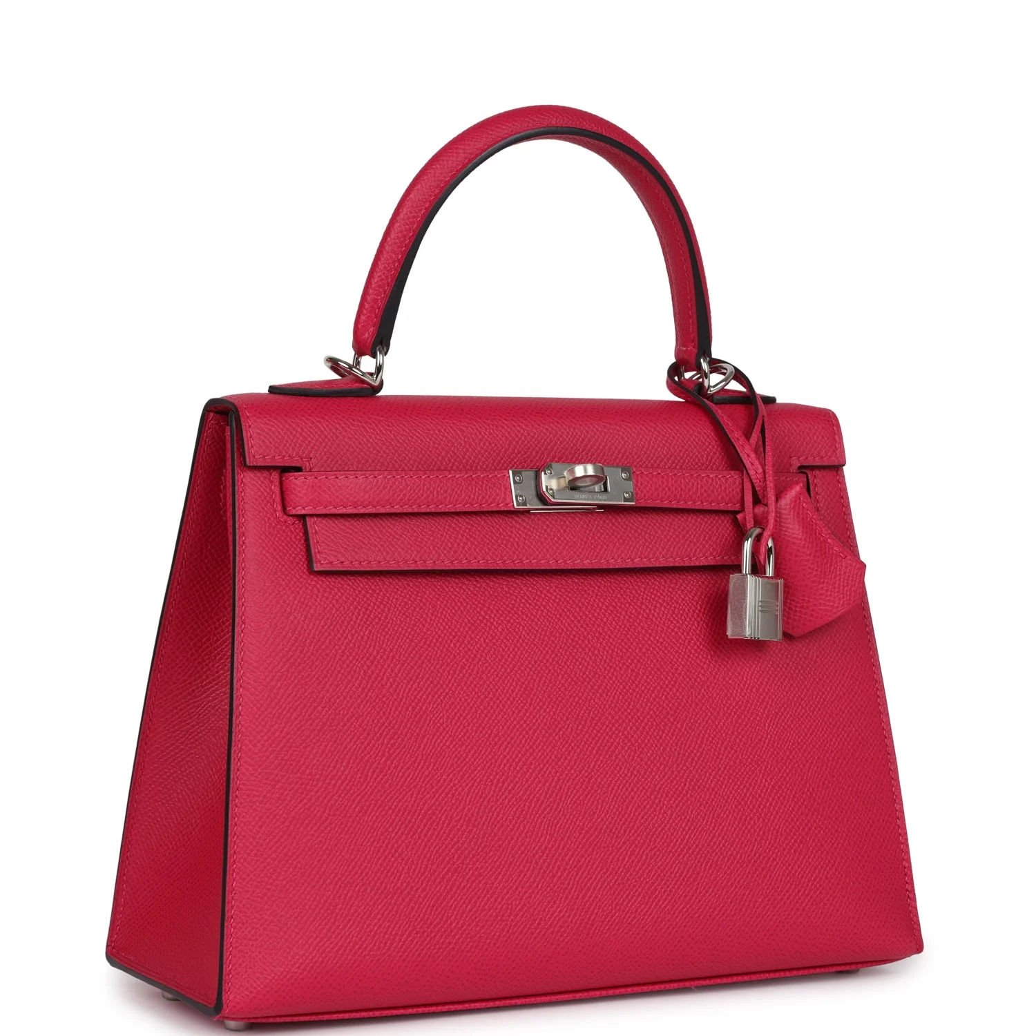 Hermes Kelly Sellier  Framboise Verso Epsom Palladium Hardware