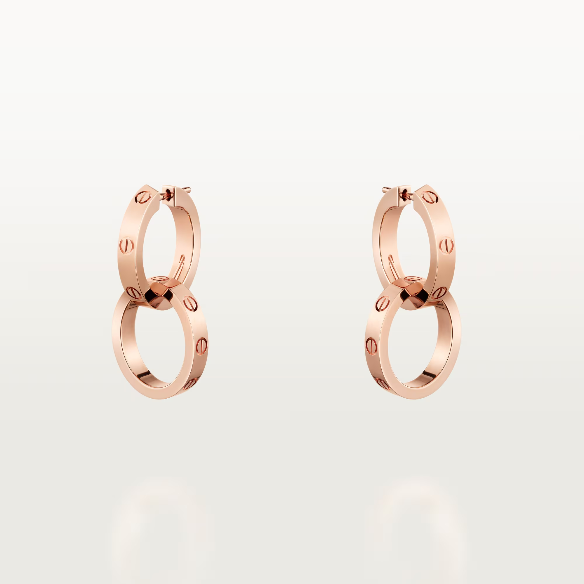 Carty Love Luna Loop Earrings, Rose Gold, Multiwear
