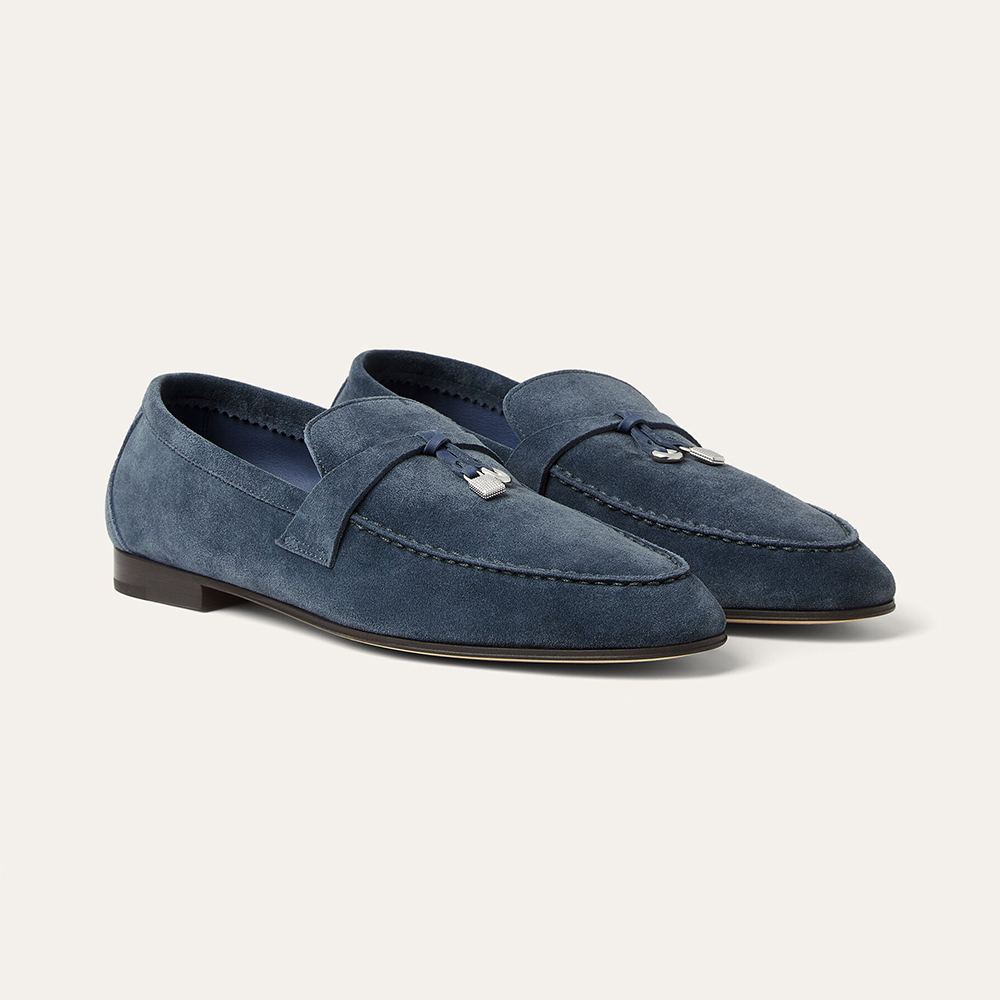 Loro Piana Shoes Loro Piana Joan Loafer Calfskin Aegean Wave Loafers #389954 | Nigo Office