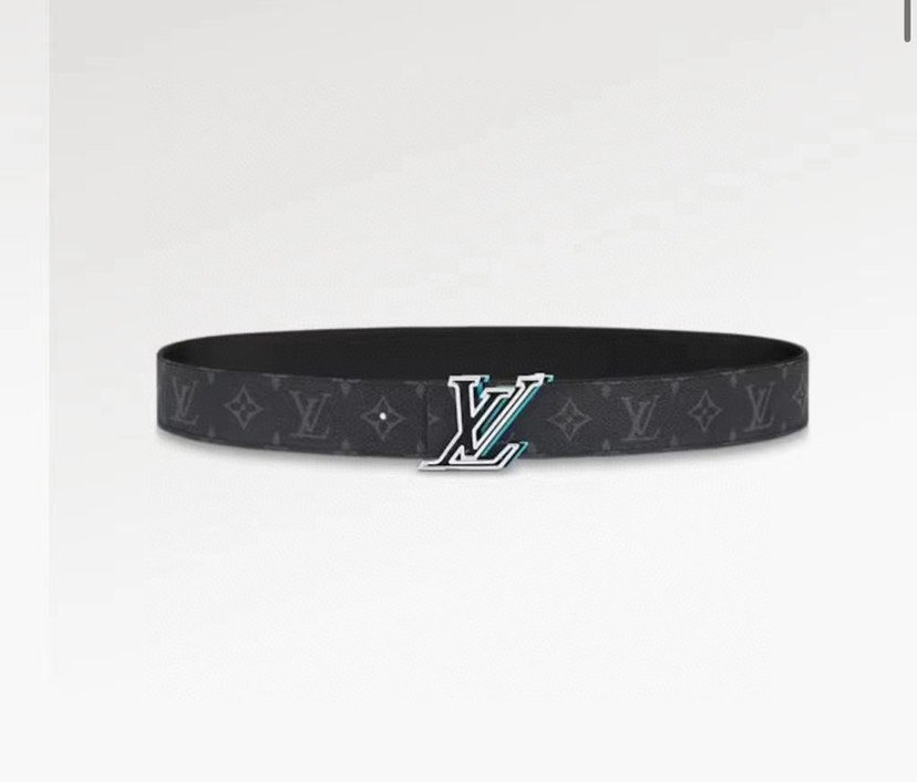 [TOP] Louis Vuitton LV Belt 4cm - Black - 711 Luxury