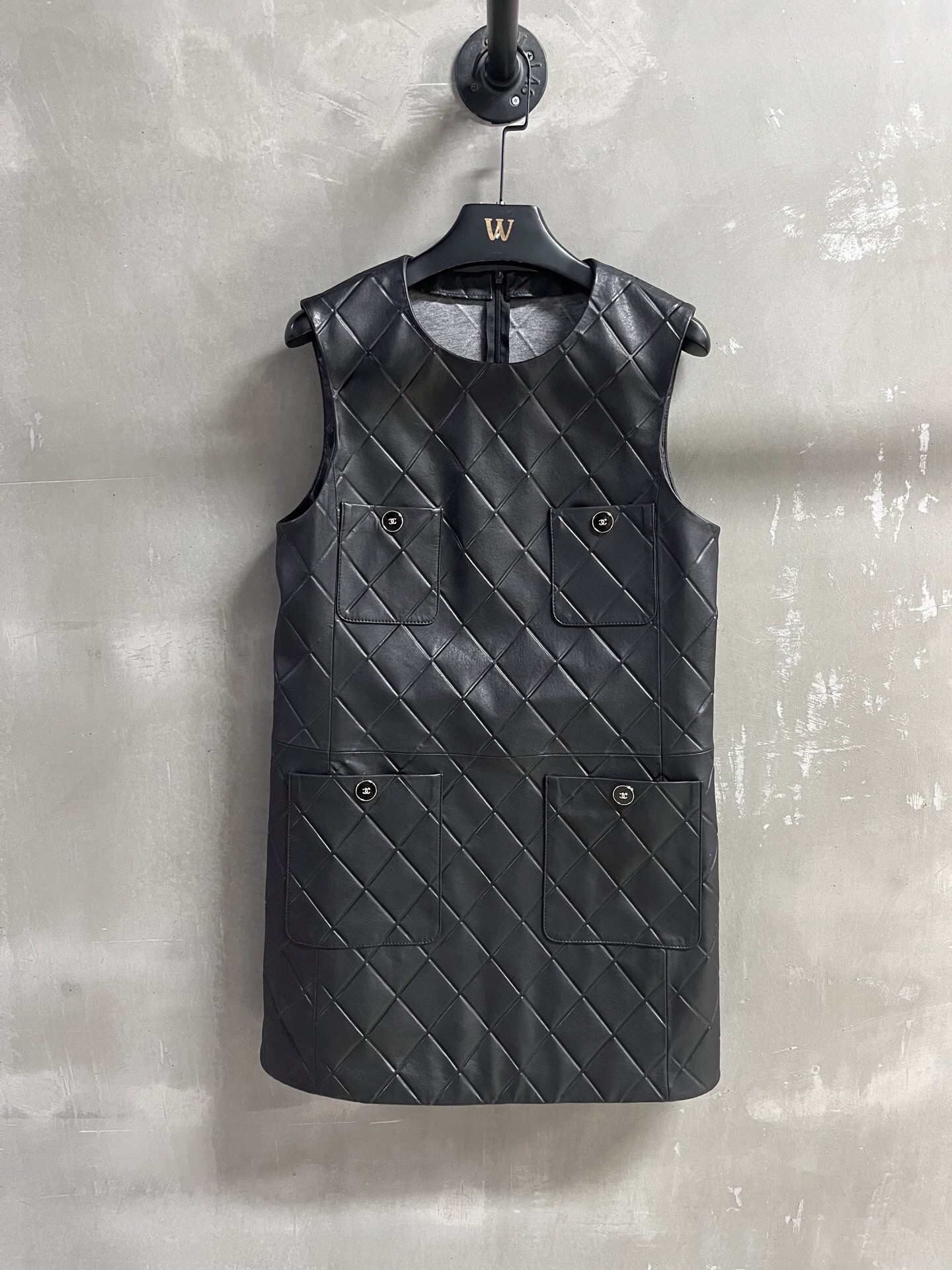 Chanel Diamond Check Sheepskin Sundress #383839