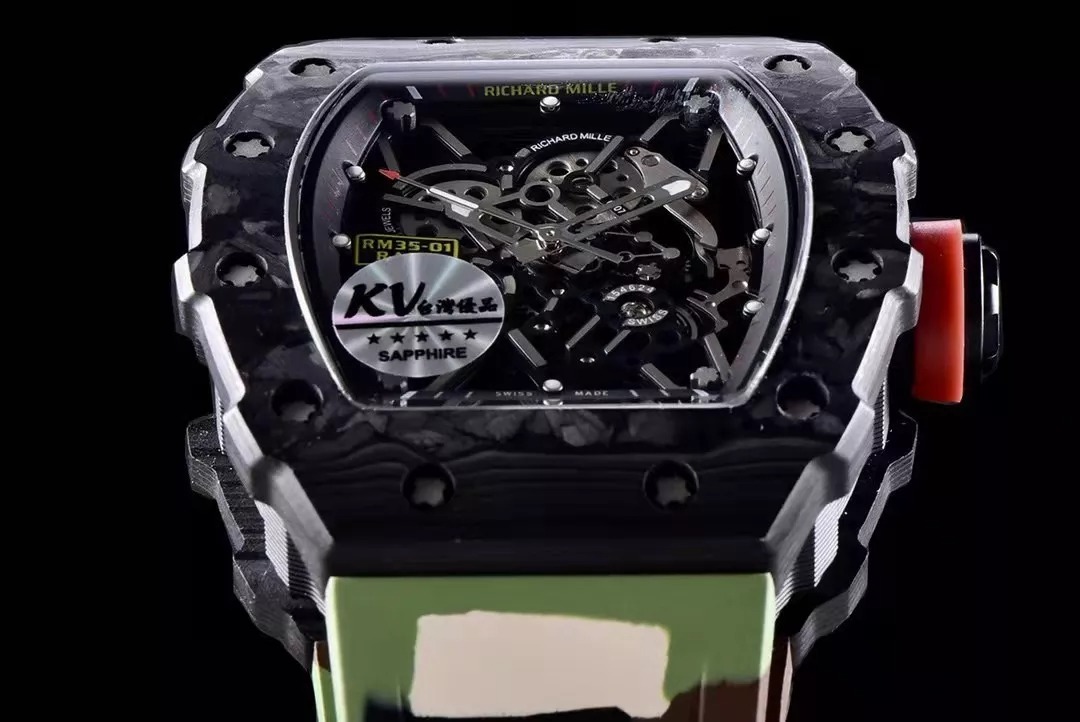 RM 35-01 Black Camouflage Strap 42mm