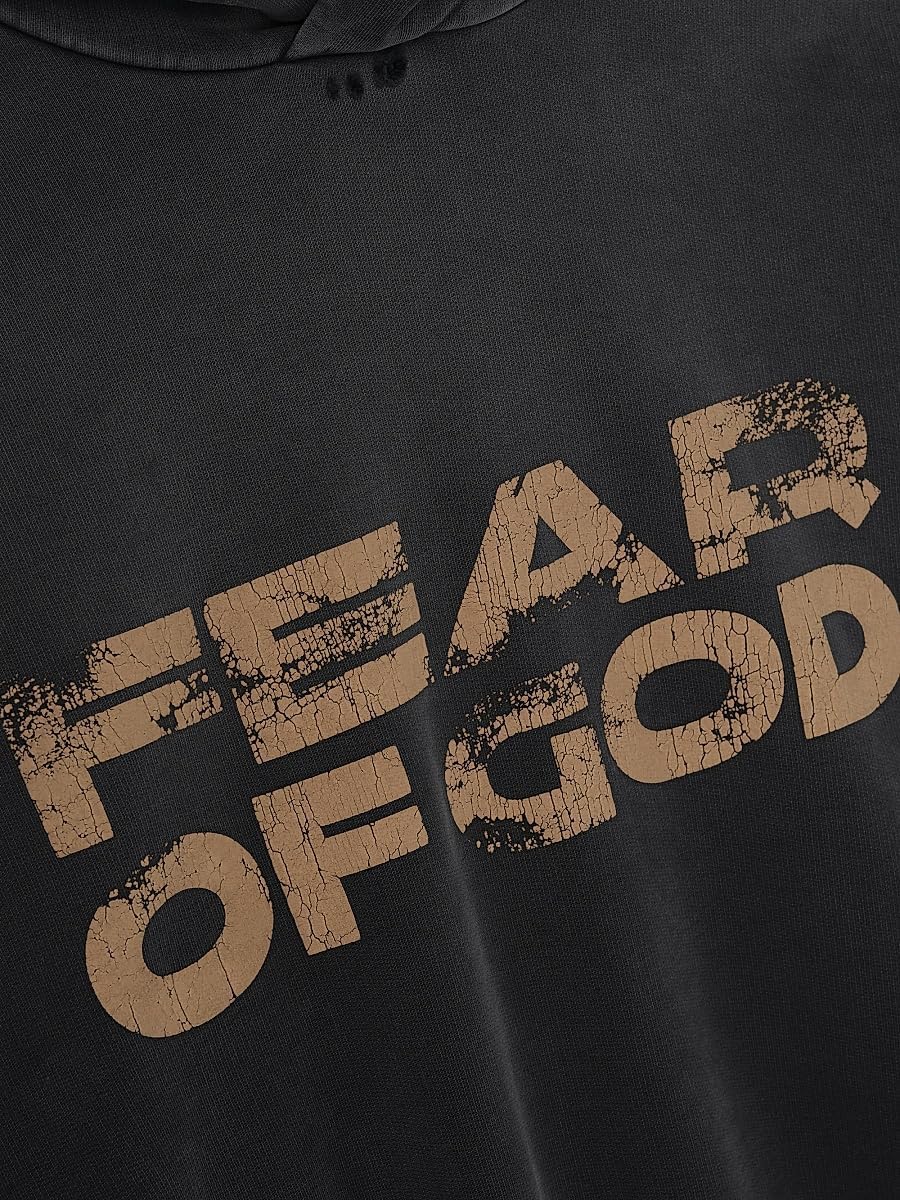 Fear of God, Logo Distressed Cotton Hoodie