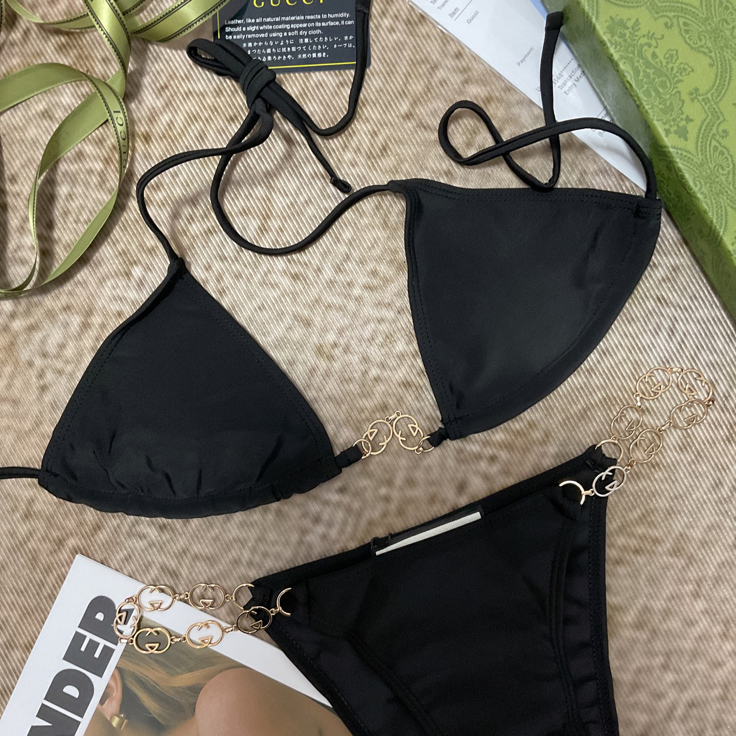 [TOP] GUCCI Bikini Swimsuit - Black - 711 Luxury
