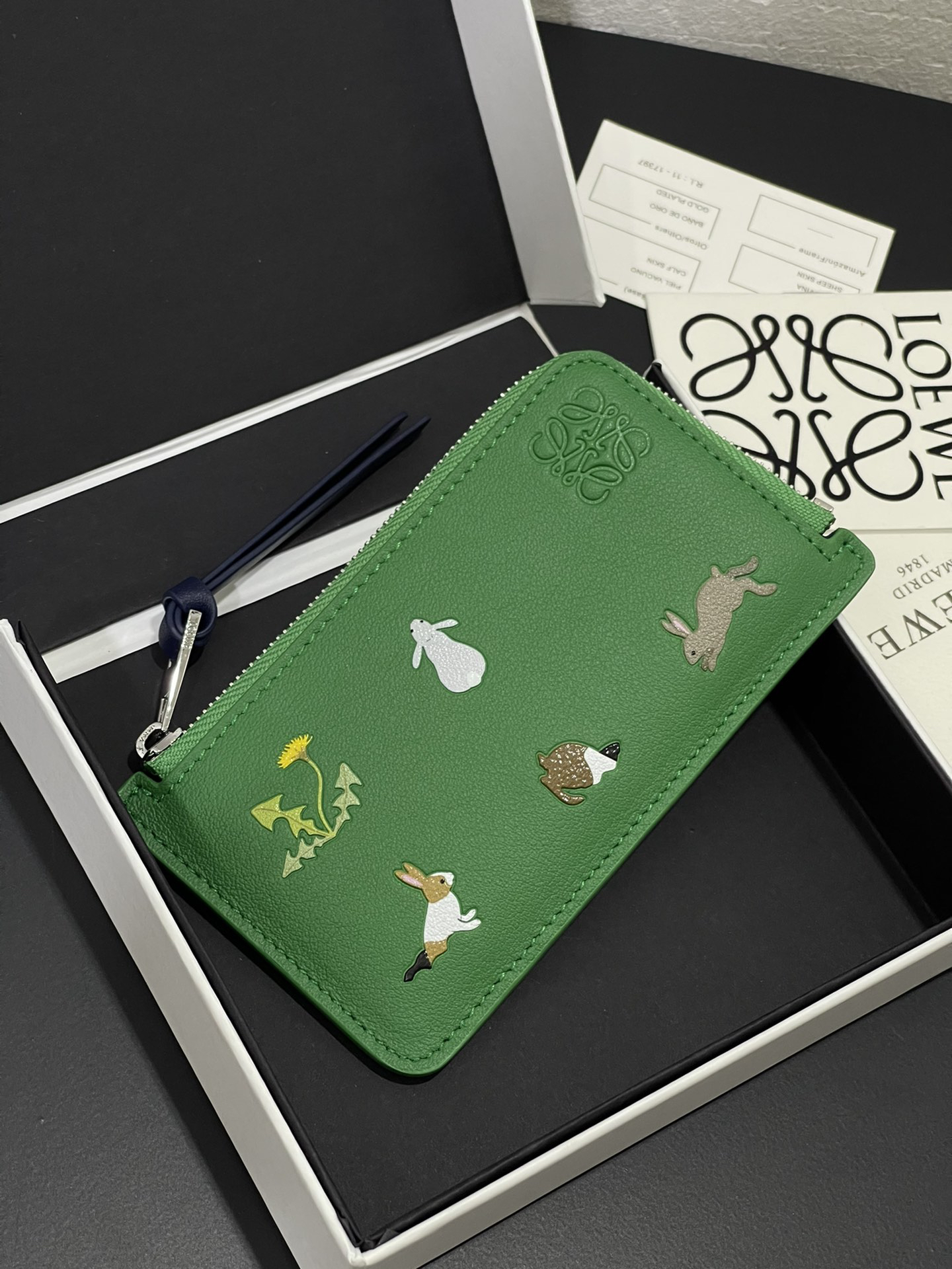 [TOP] LOEWE Card Holder 13*7.5cm - Green - 711 Luxury