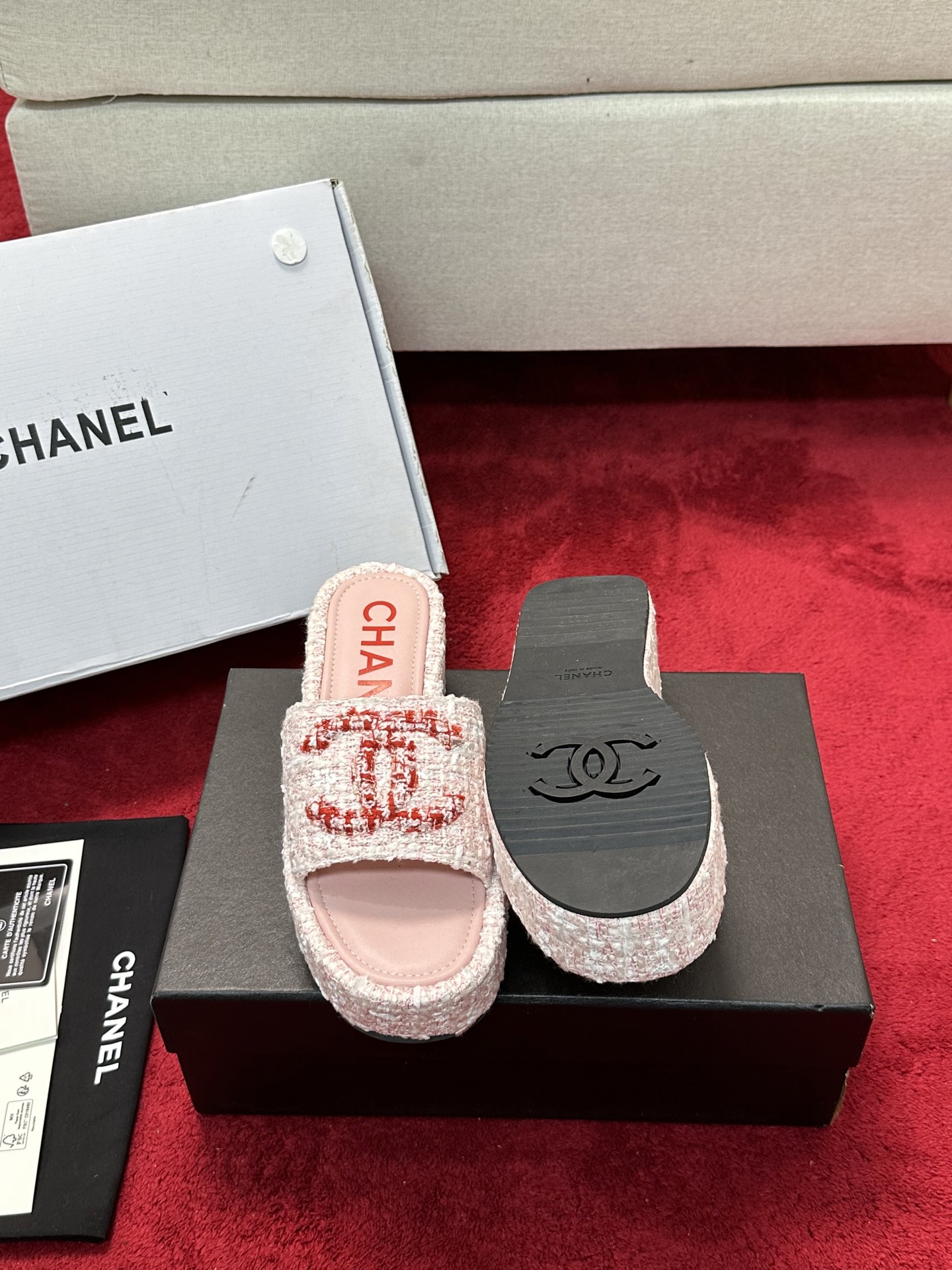 [TOP] CHANEL Sandals - Pink