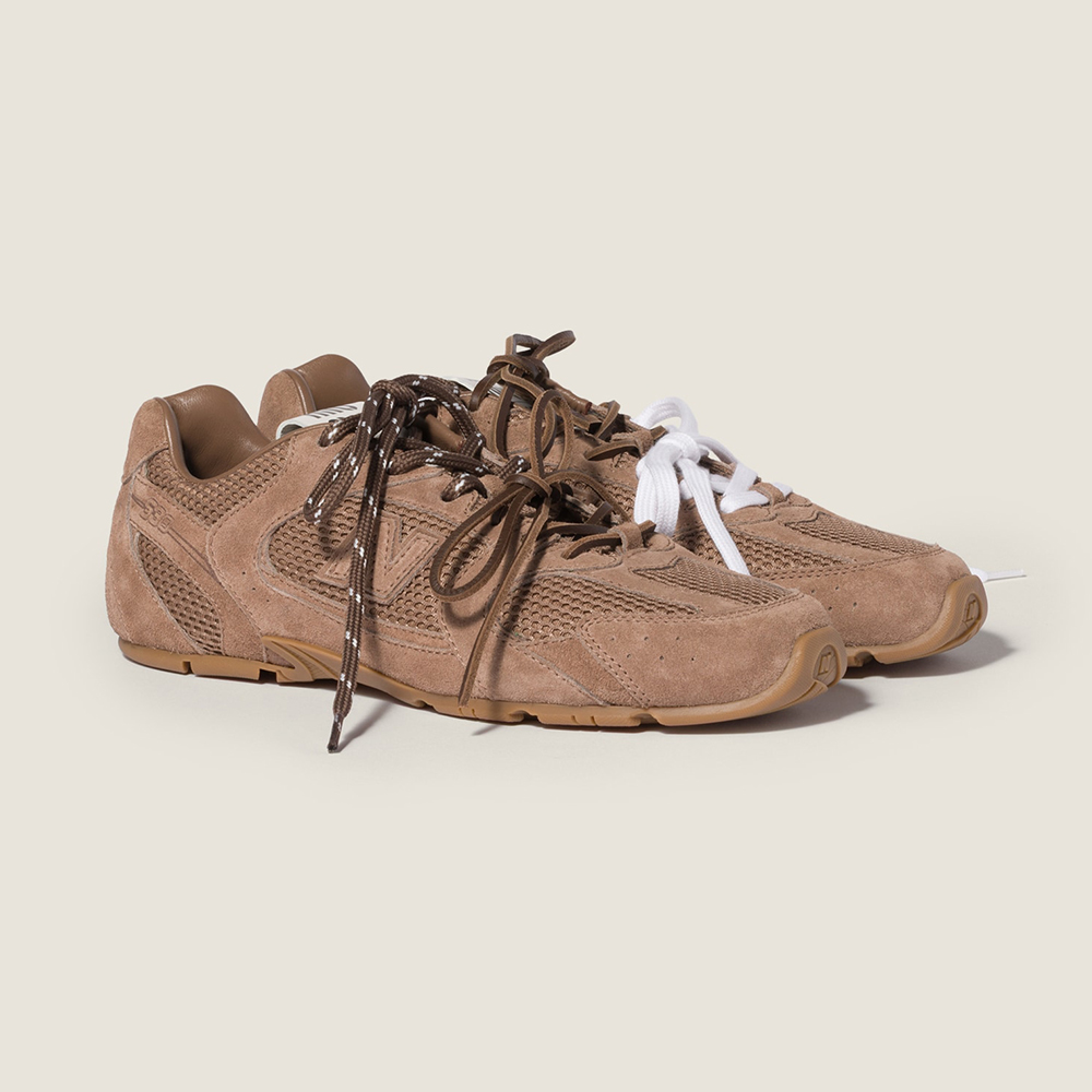 New Balance Shoes MiuMiu x New Balance 530 Sl Suede And Mesh Sneakers #394679 View 2 | Nigo Office