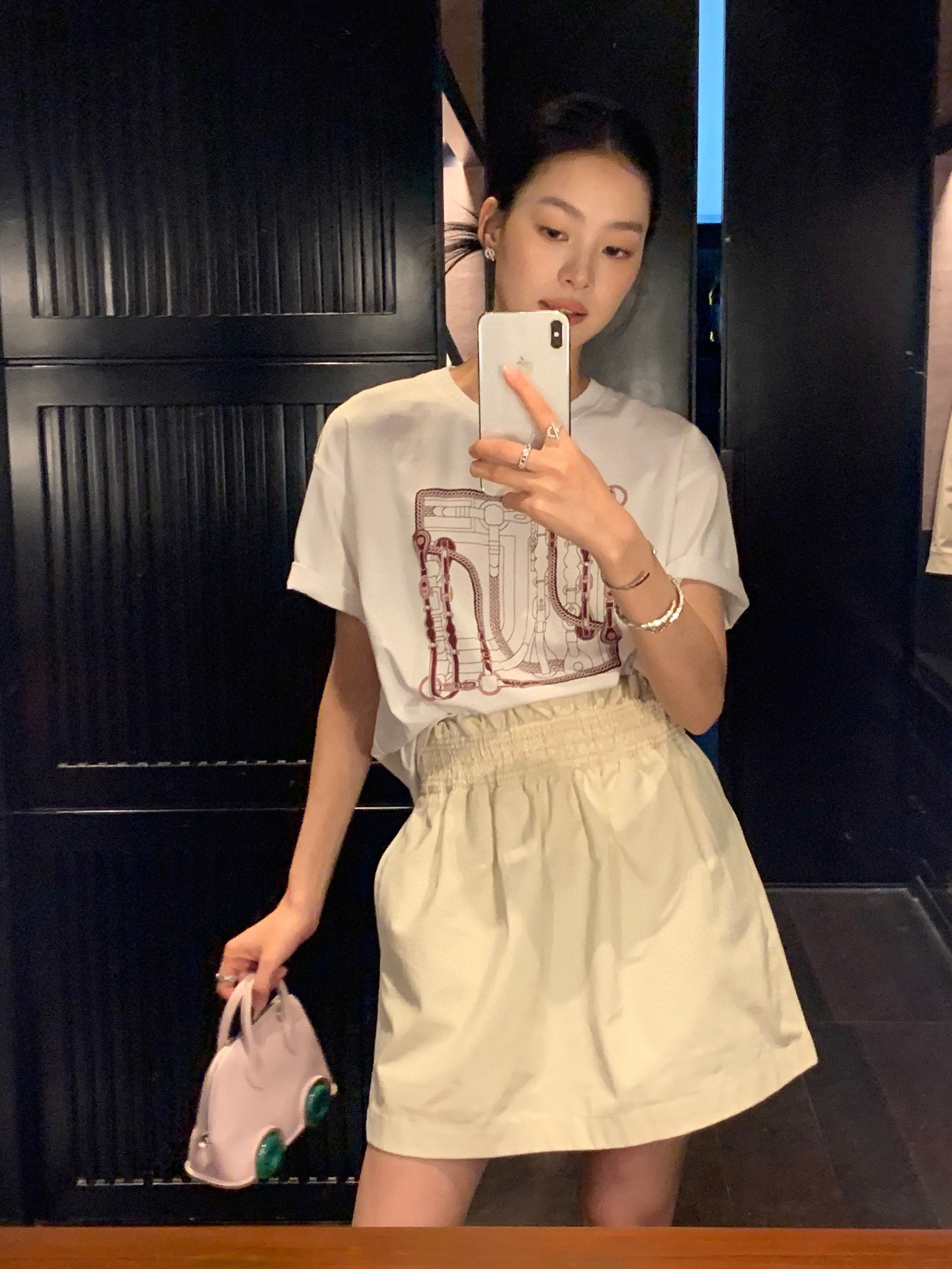 [TOP] HERMES Skirt - Beige