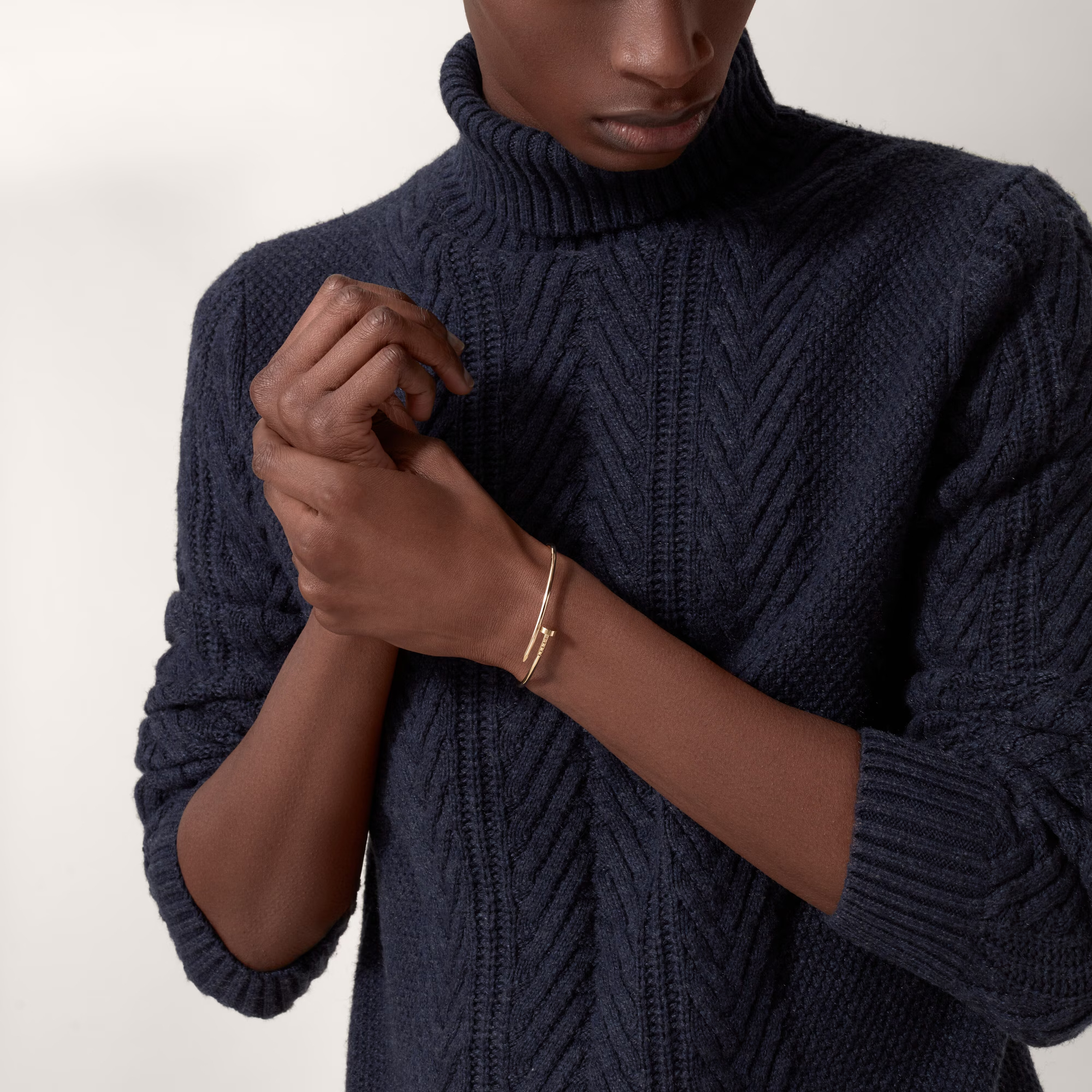 Carty Nails Solo Trace Bracelet, Yellow gold ,Small Model